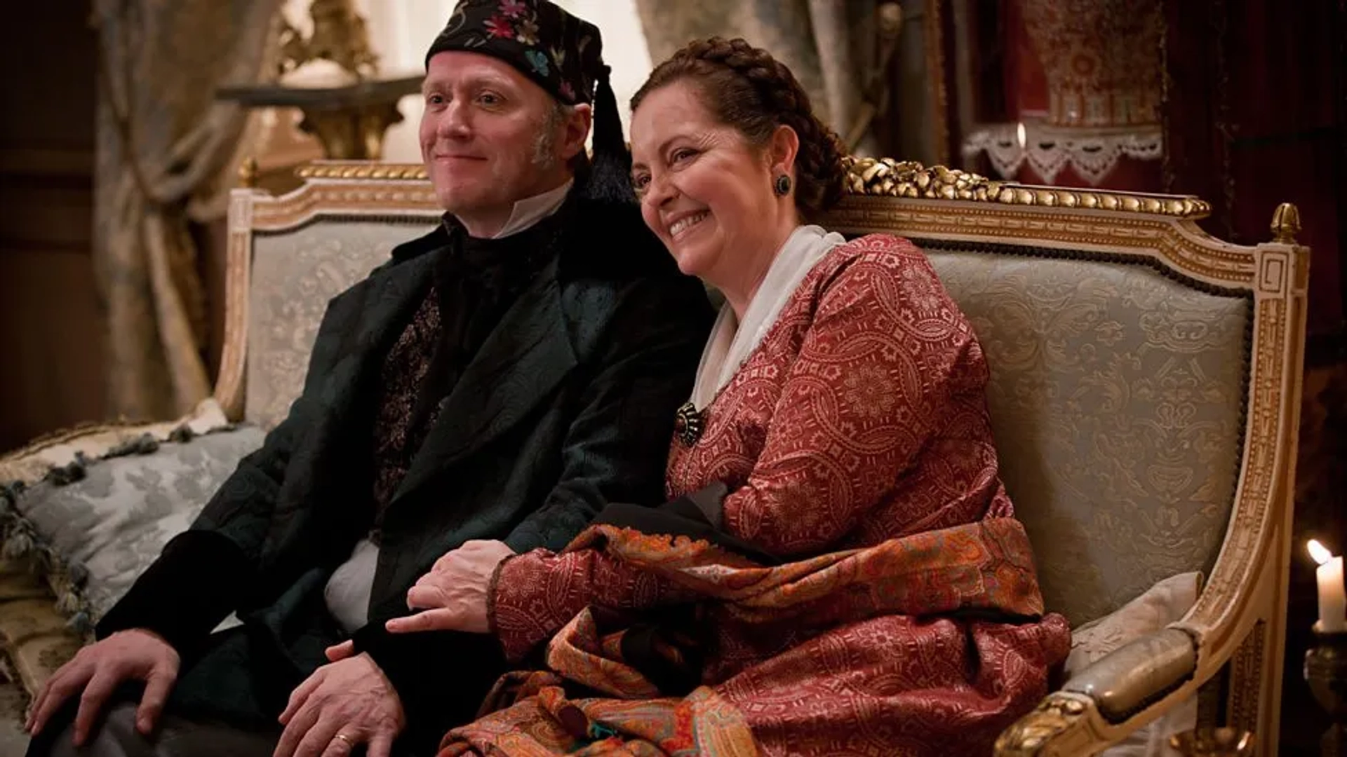 Greta Scacchi and Adrian Edmondson in War & Peace (2016)