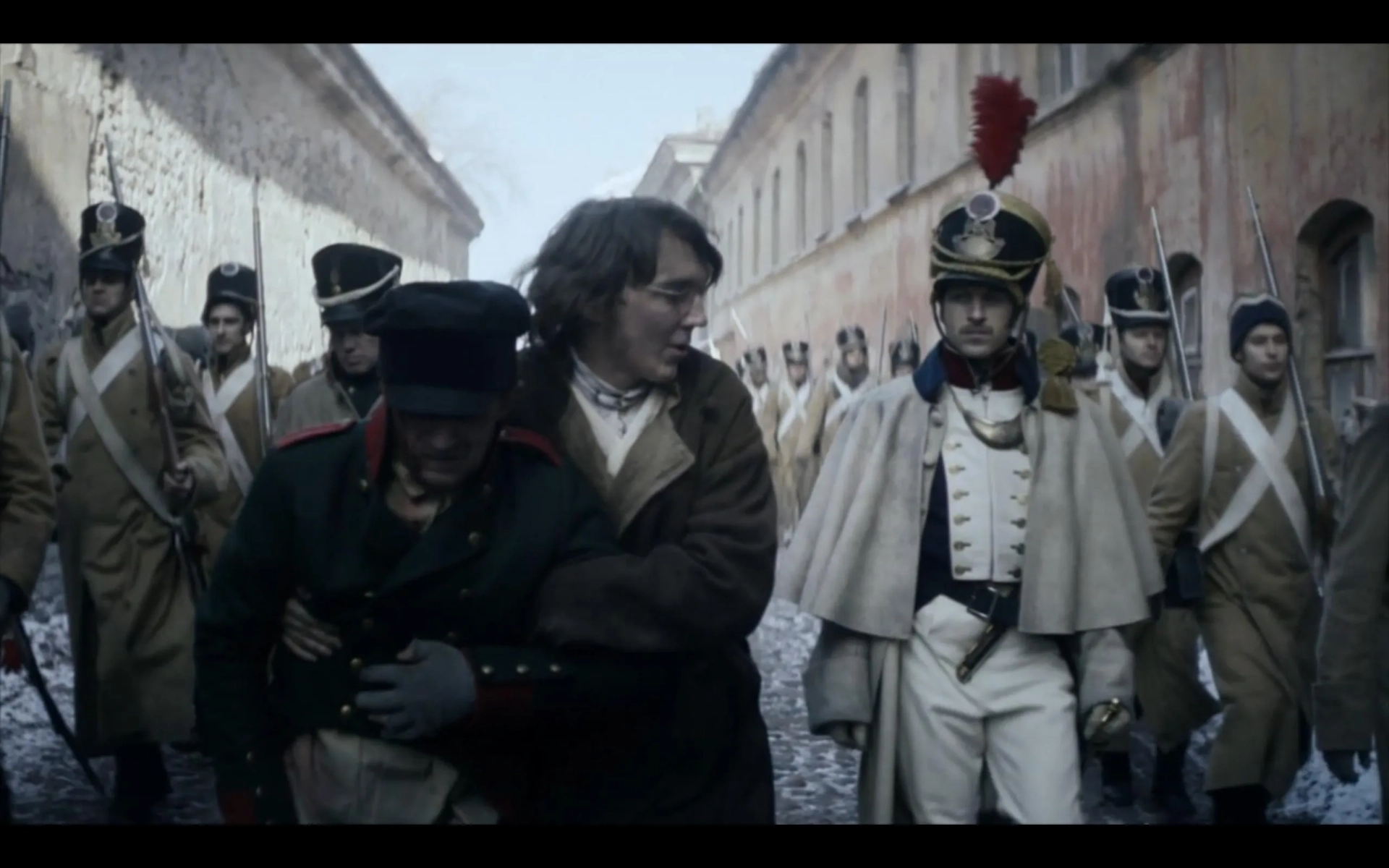 Paul Dano and Samuel Brafman-Moutier in War & Peace (2016)