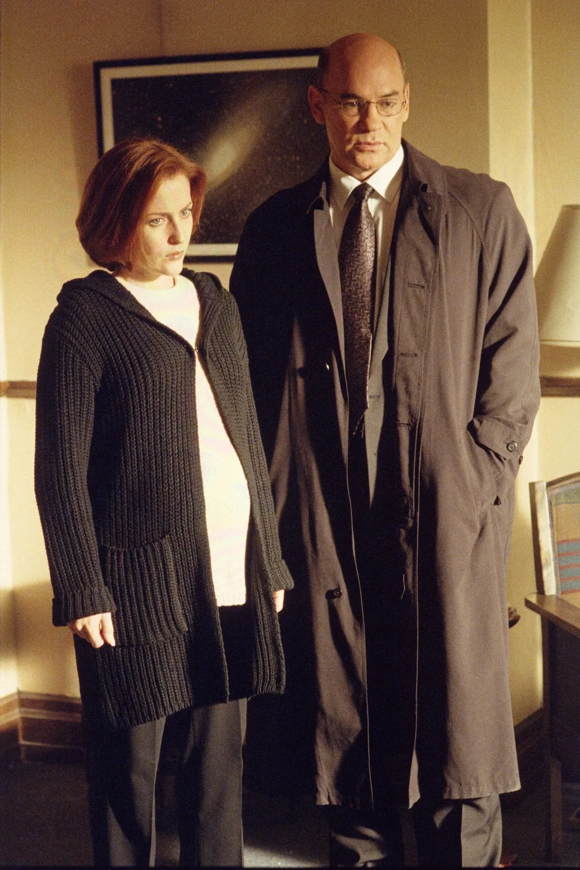 Gillian Anderson and Mitch Pileggi in The X-Files (1993)