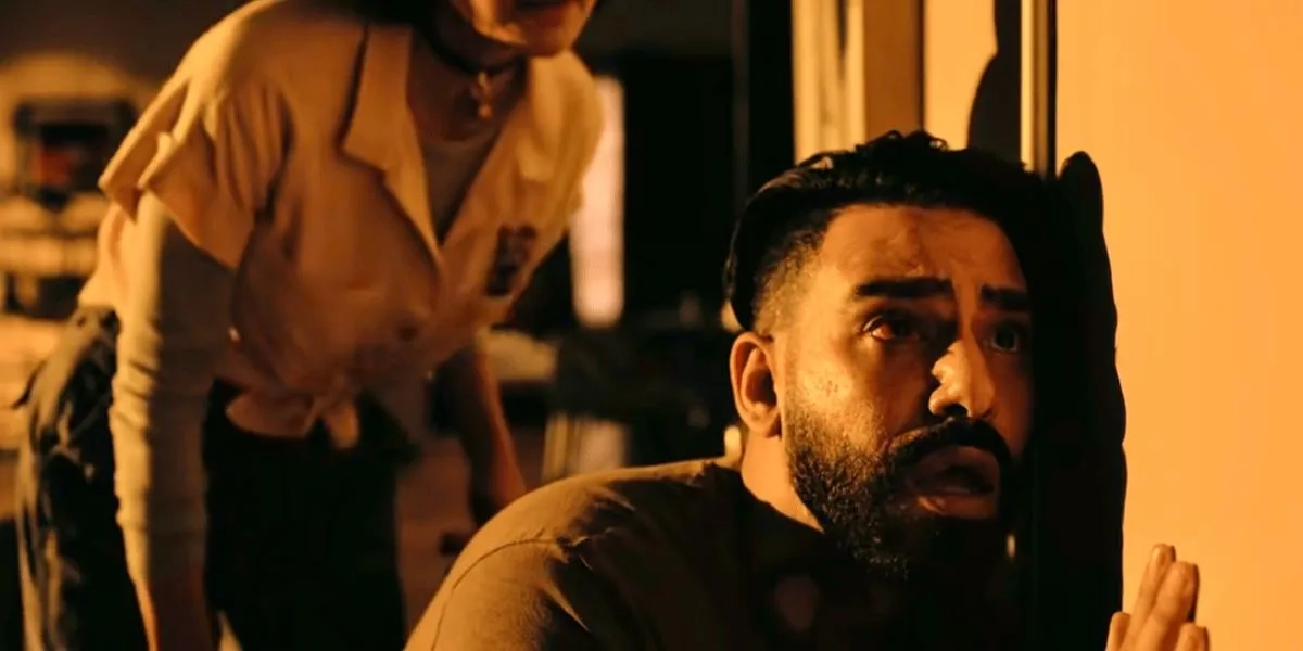 Carla Gugino and Rahul Kohli in The Fall of the House of Usher (2023)