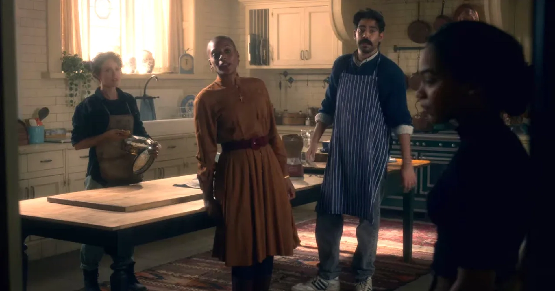 T'Nia Miller, Rahul Kohli, Tahirah Sharif, and Amelia Eve in The Haunting of Bly Manor (2020)