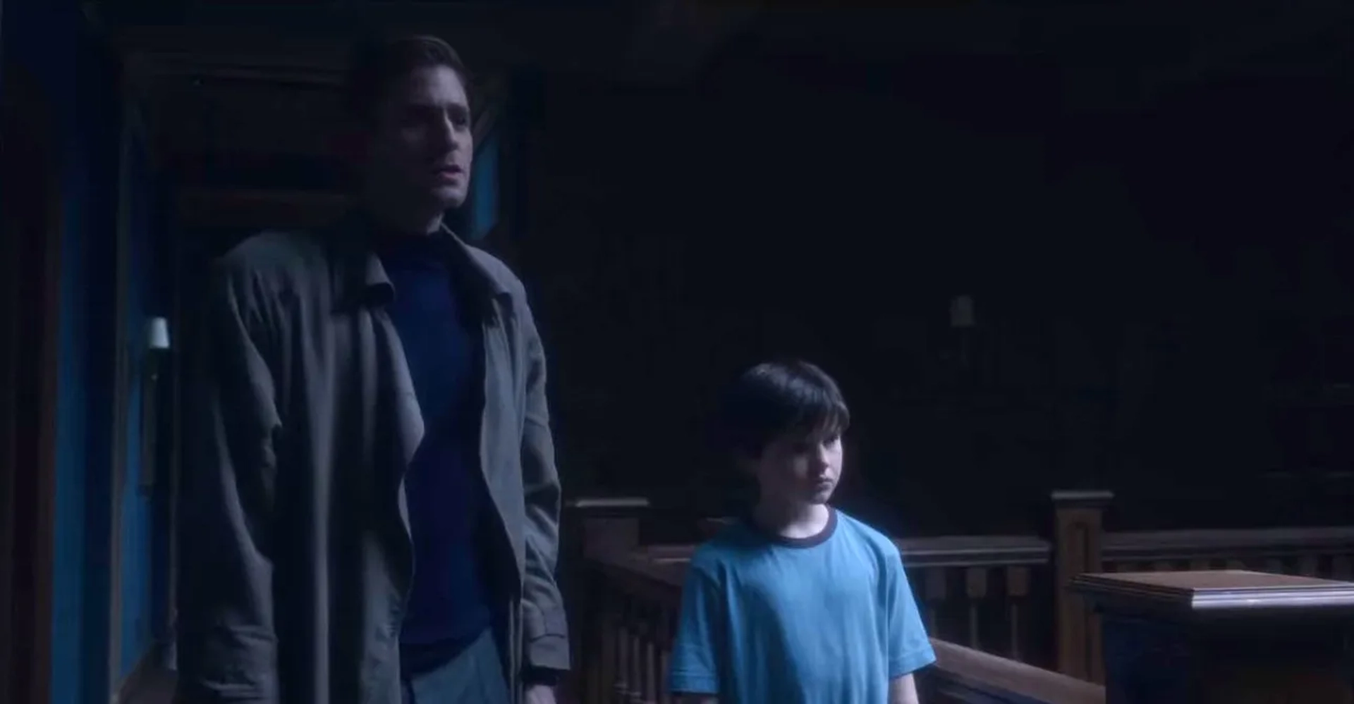 Oliver Jackson-Cohen and Benjamin Evan Ainsworth in The Haunting of Bly Manor (2020)