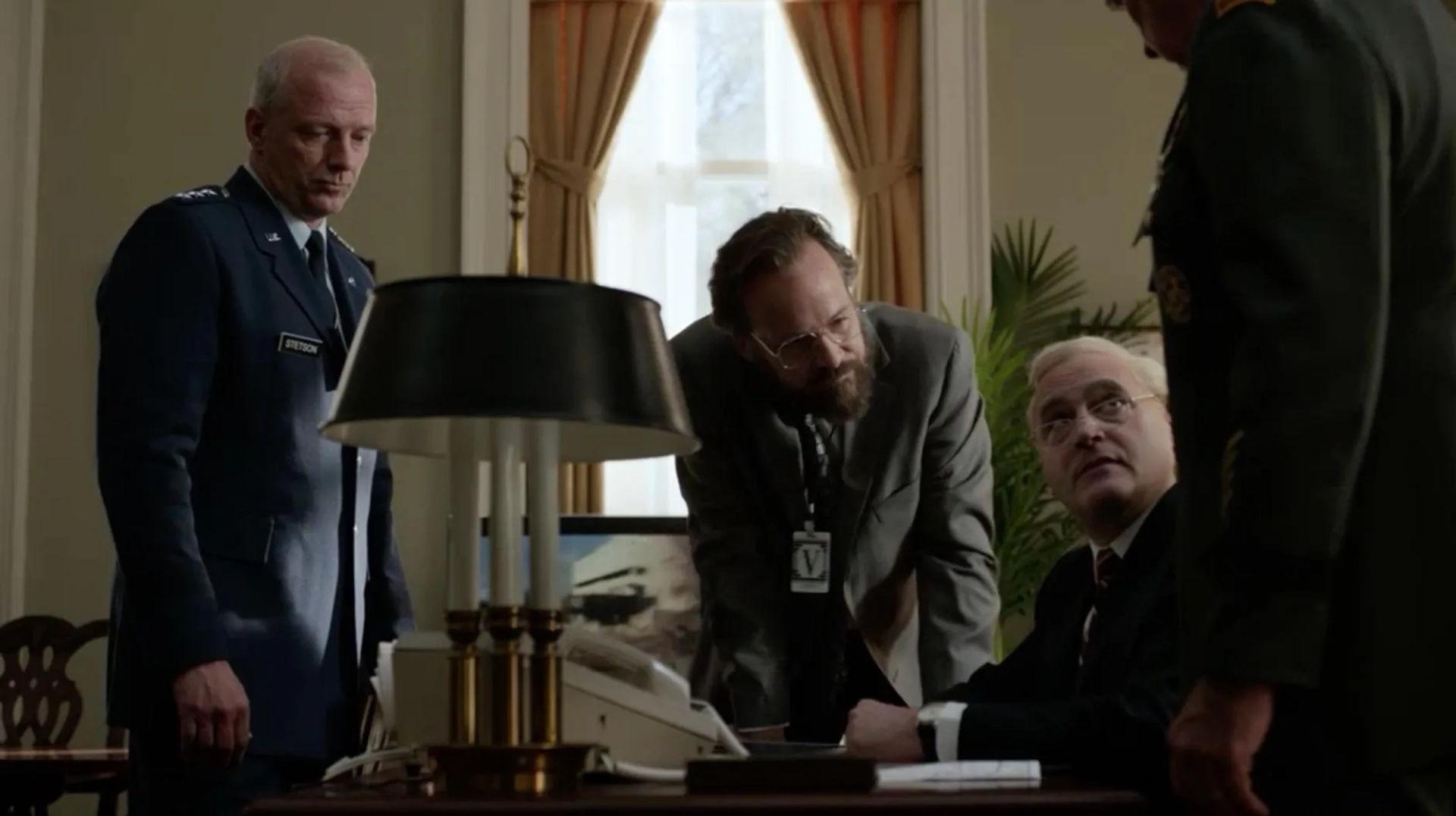 With Peter Sarsgaard and Michael Stuhlbarg in The Looming Tower