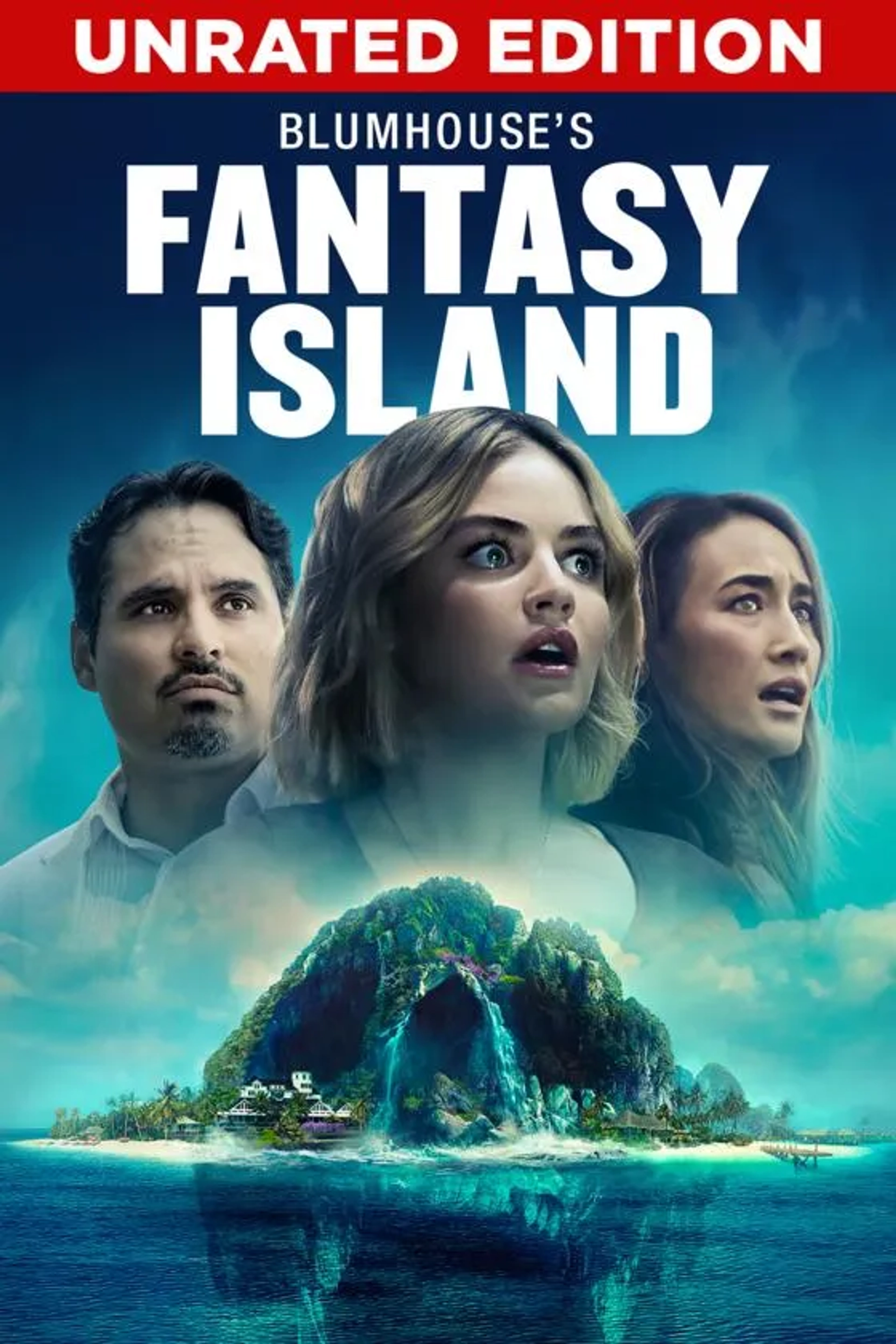 Michael Peña, Maggie Q, and Lucy Hale in Fantasy Island (2020)