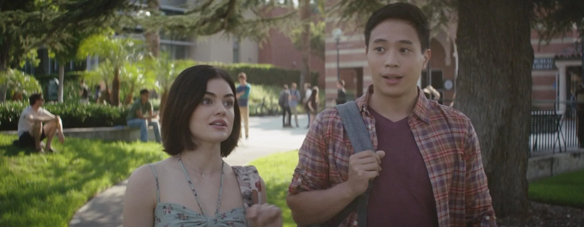 Lucy Hale and Hayden Szeto in Truth or Dare (2018)