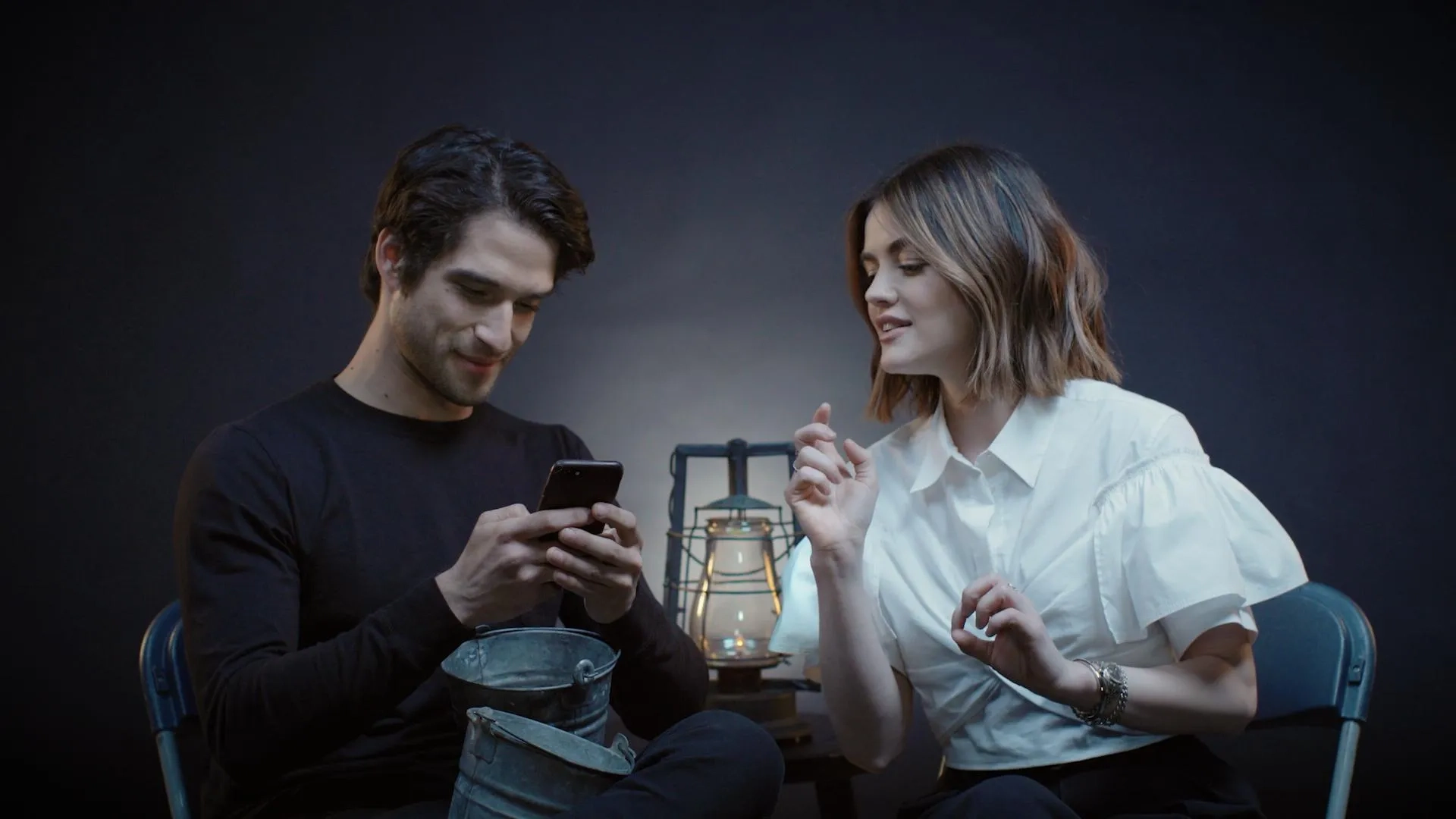 Tyler Posey and Lucy Hale in Truth or Dare (2018)