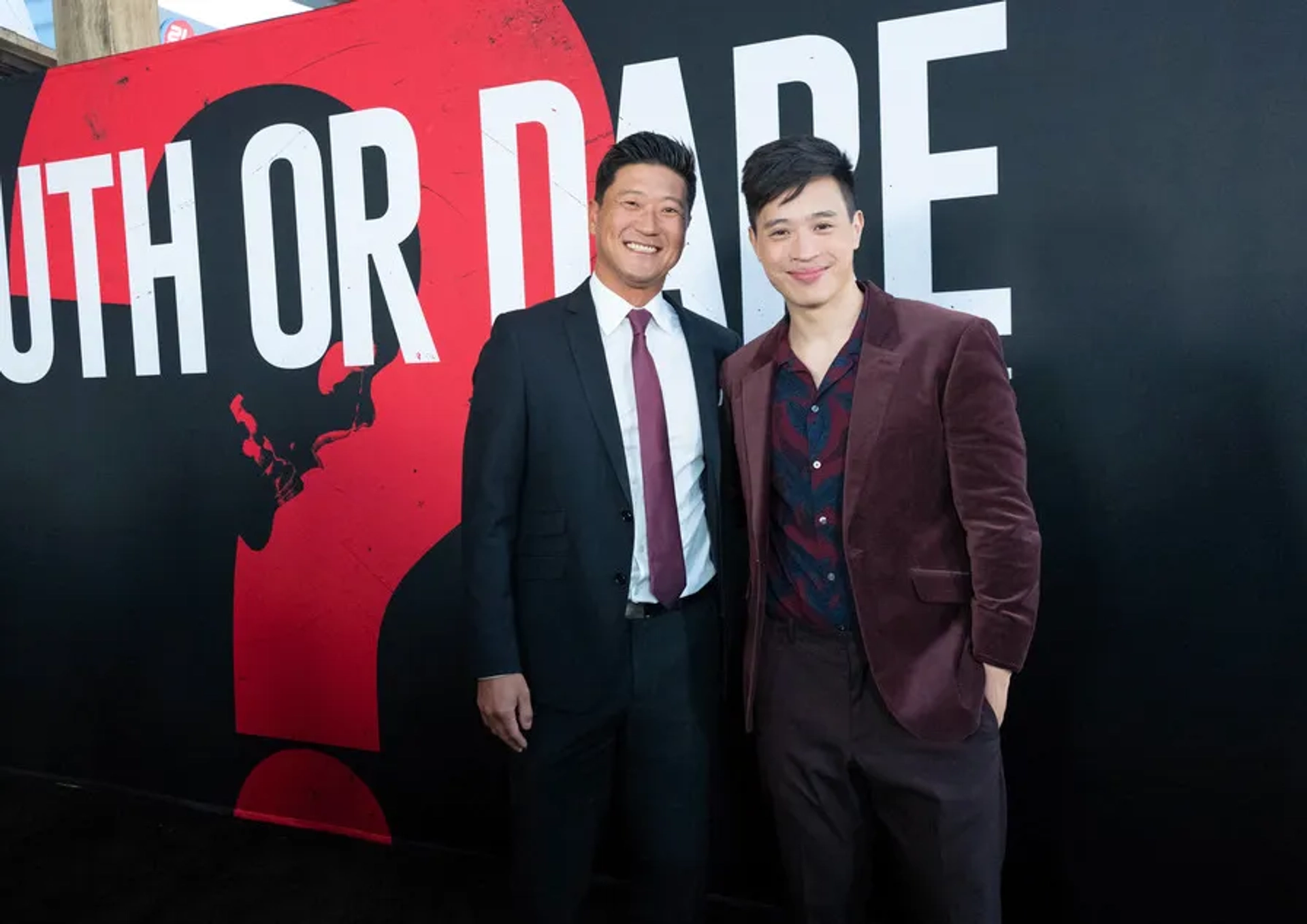 Actors Tom Choi and Hayden Szeto attend Universal Pictures "Blumhouse's Truth Or Dare" at ArcLight Cinemas Cinerama Dome on April 12, 2018 in Hollywood, California.