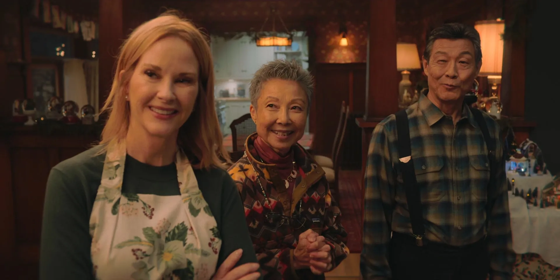 James Saito, Rebecca Staab, and Althea Kaye in Love Hard (2021)