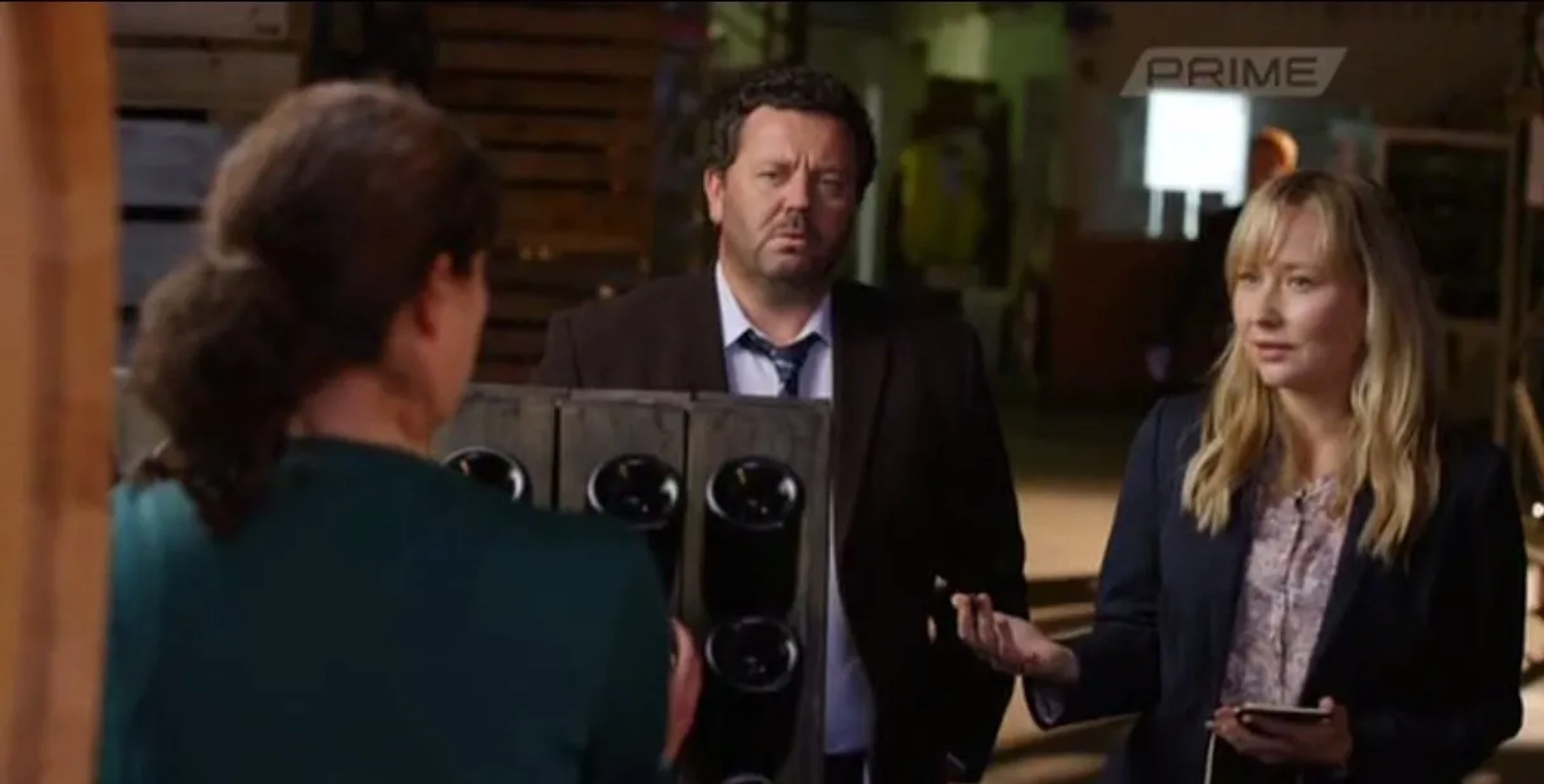 Josephine Davison, Neill Rea, and Fern Sutherland in The Brokenwood Mysteries (2014)