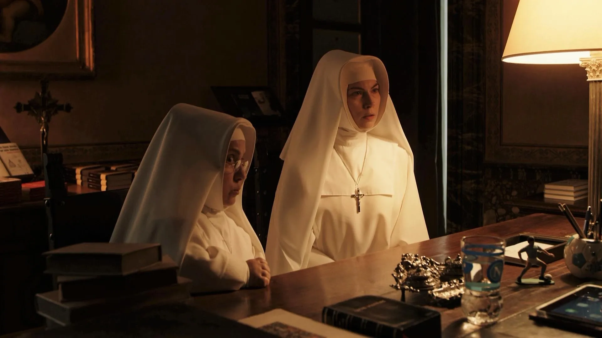 Kiruna Stamell and Nora Waldstätten in The New Pope (2020)