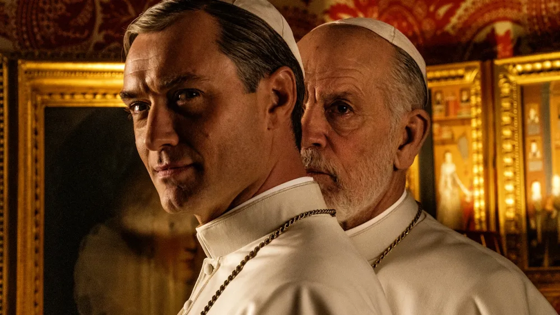 Jude Law and John Malkovich in The New Pope (2020)