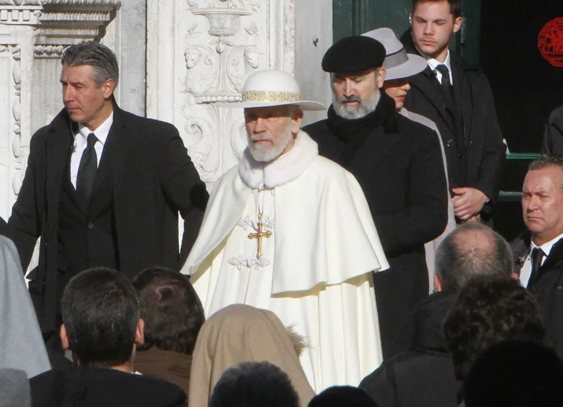 John Malkovich and Javier Cámara in The New Pope (2020)