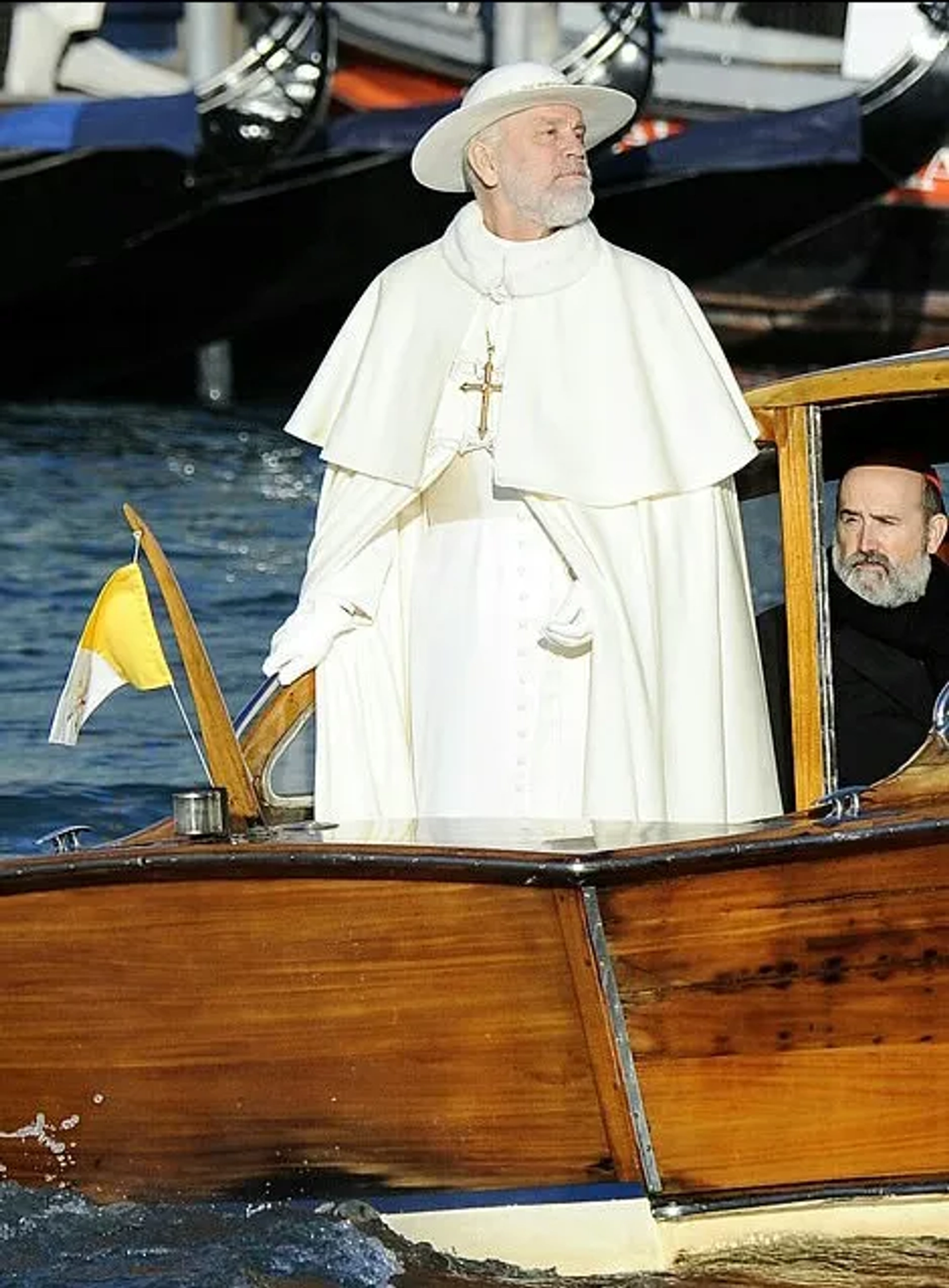 John Malkovich and Javier Cámara in The New Pope (2020)