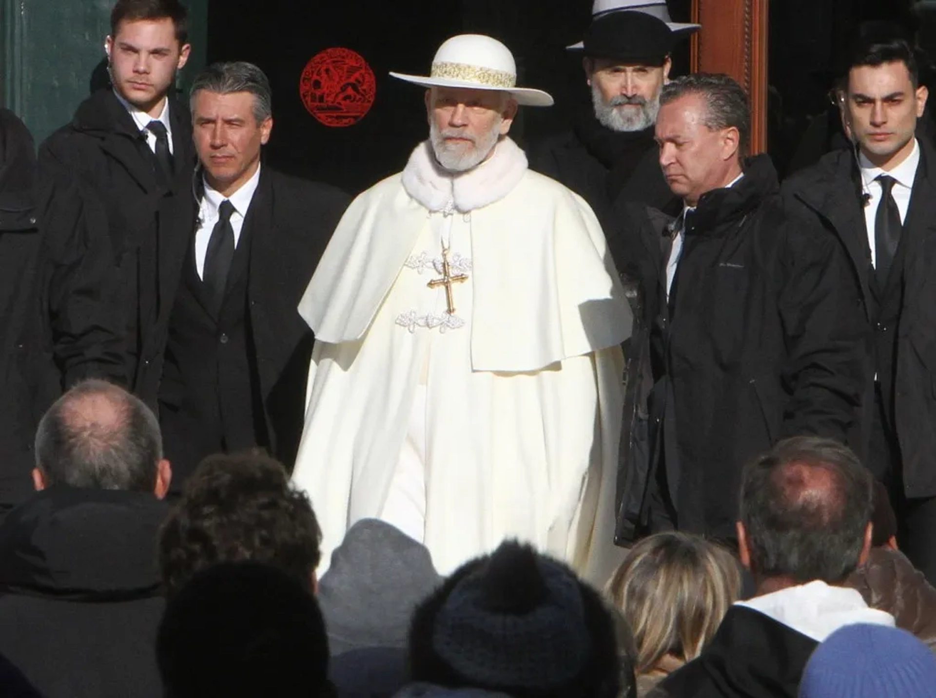 John Malkovich and Javier Cámara in The New Pope (2020)