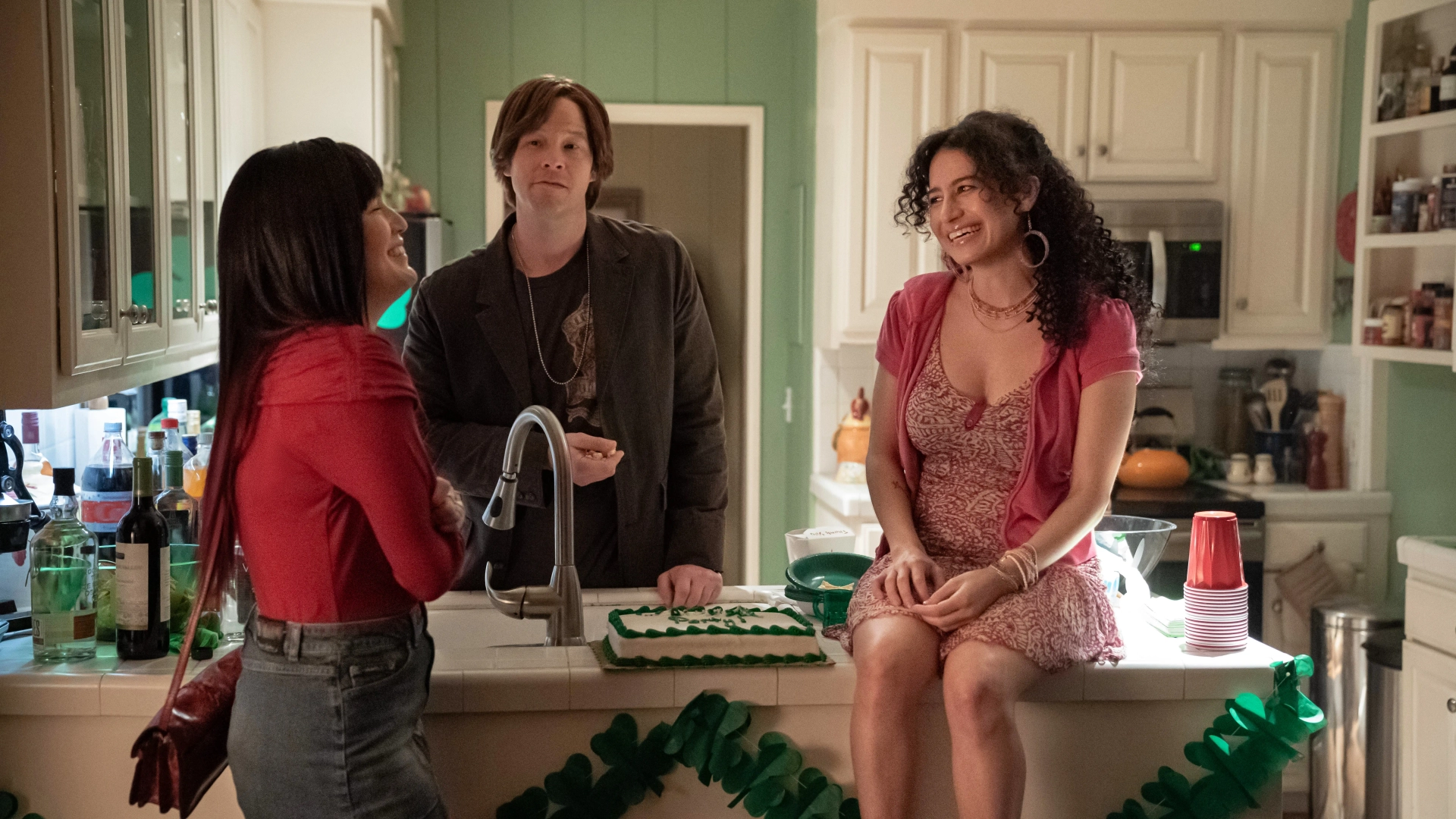 Ike Barinholtz, Zoë Chao, and Ilana Glazer in The Afterparty (2022)