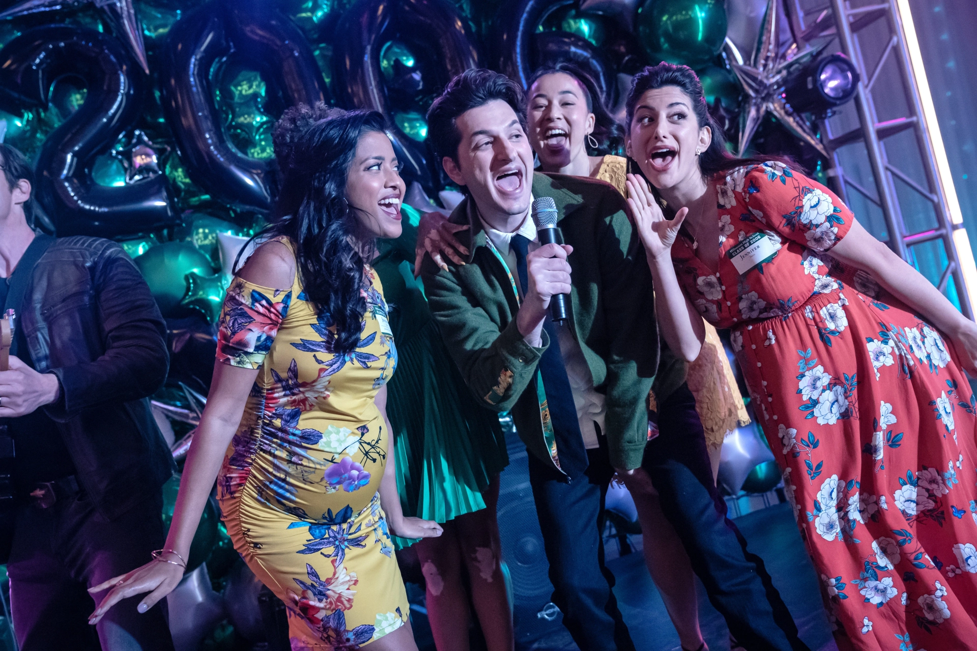 Tiya Sircar, Ben Schwartz, and Ayden Mayeri in The Afterparty (2022)