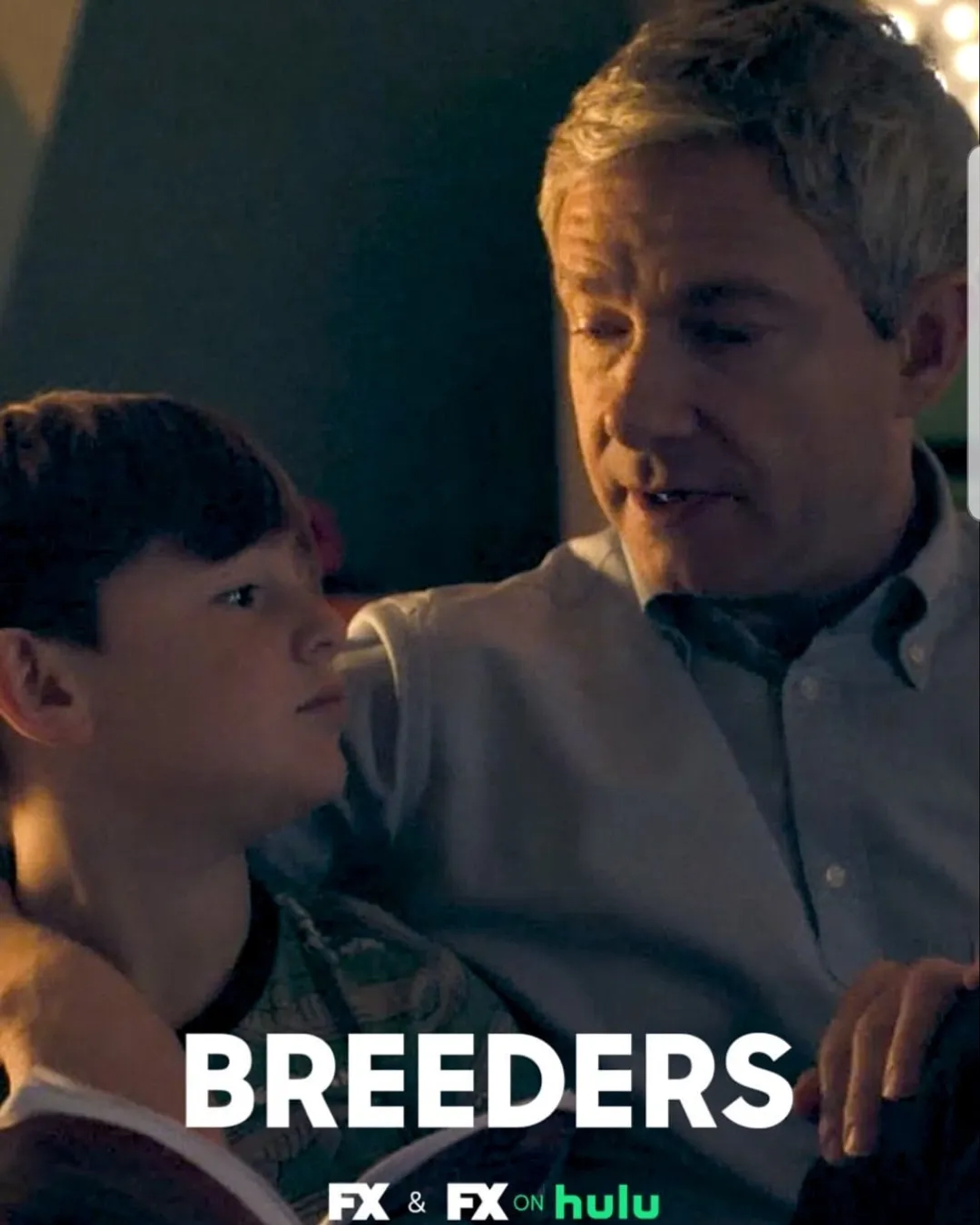 Martin Freeman and George Wakeman in Breeders (2020)