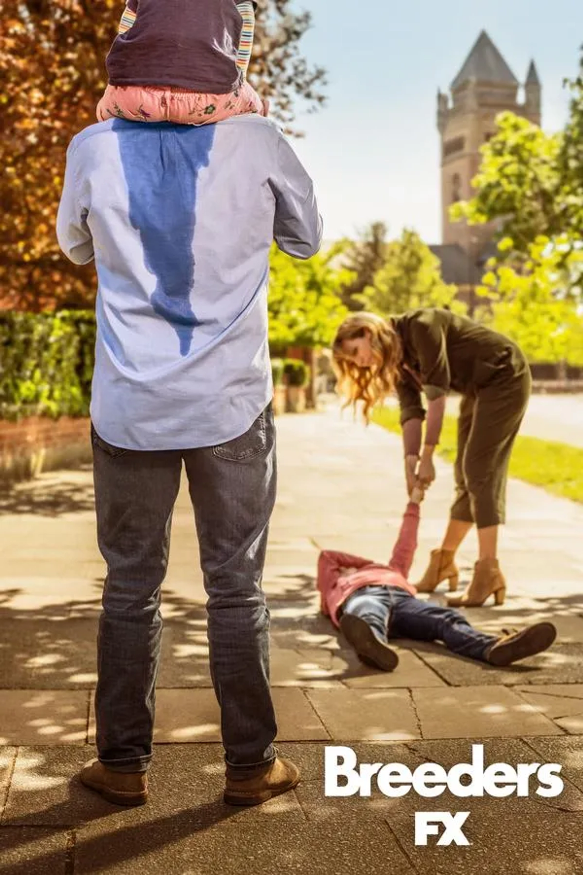 Martin Freeman and Daisy Haggard in Breeders (2020)