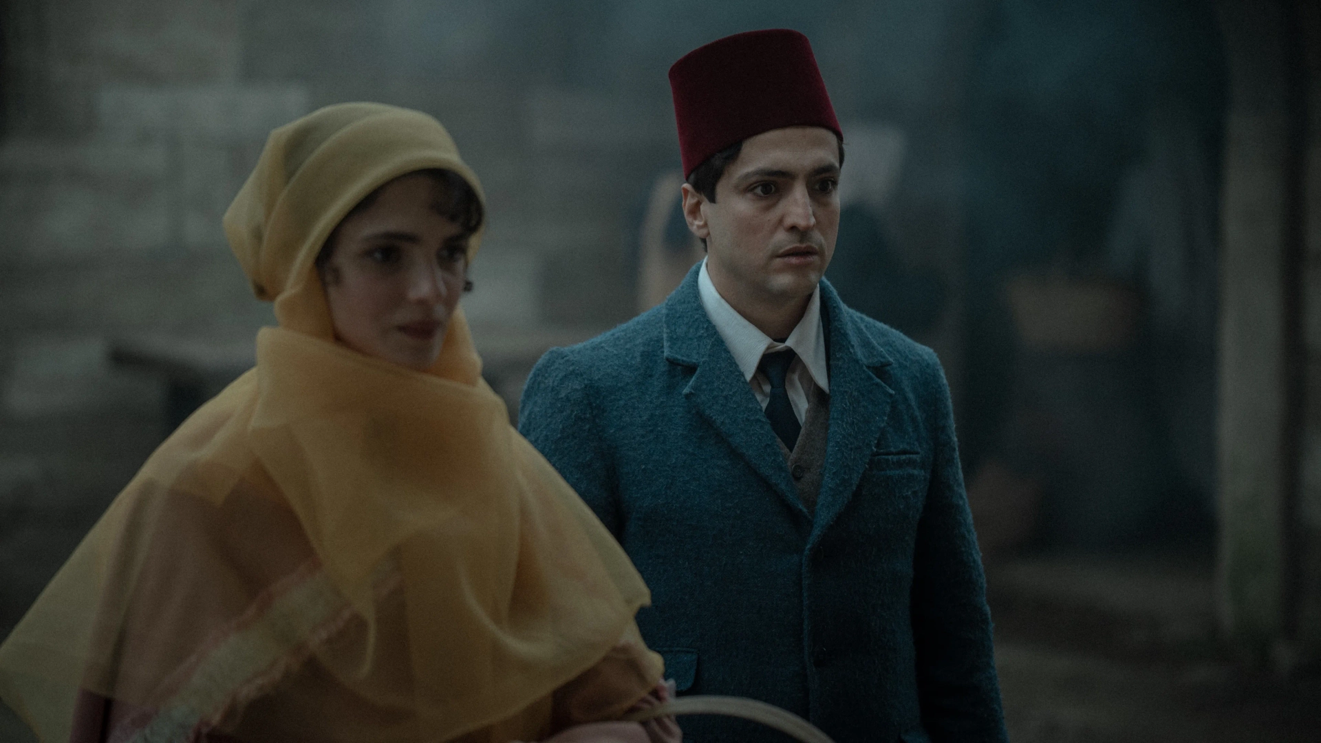 Sifanur Gül and Taner Ölmez in Creature (2023)