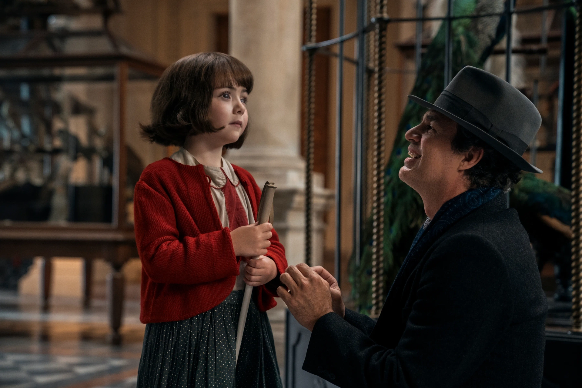 Mark Ruffalo and Nell Sutton in All the Light We Cannot See (2023)