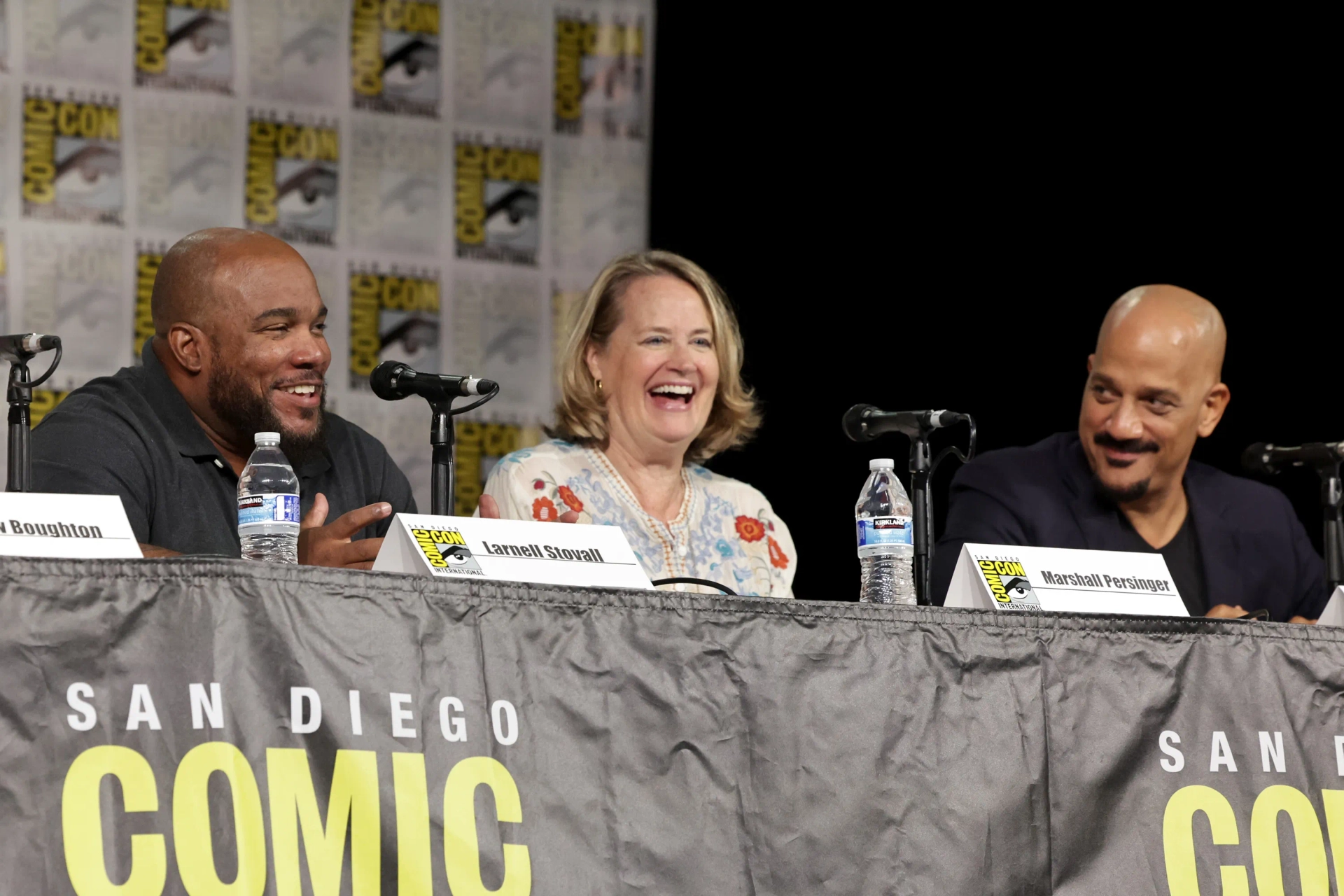 Albert Hughes, Marshall Persinger, and Larnell Stovall at an event for The Continental: From the World of John Wick (2023)