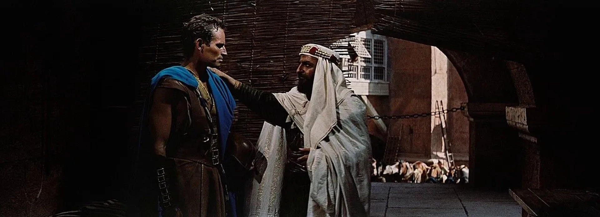 Charlton Heston and Hugh Griffith in Ben-Hur (1959)