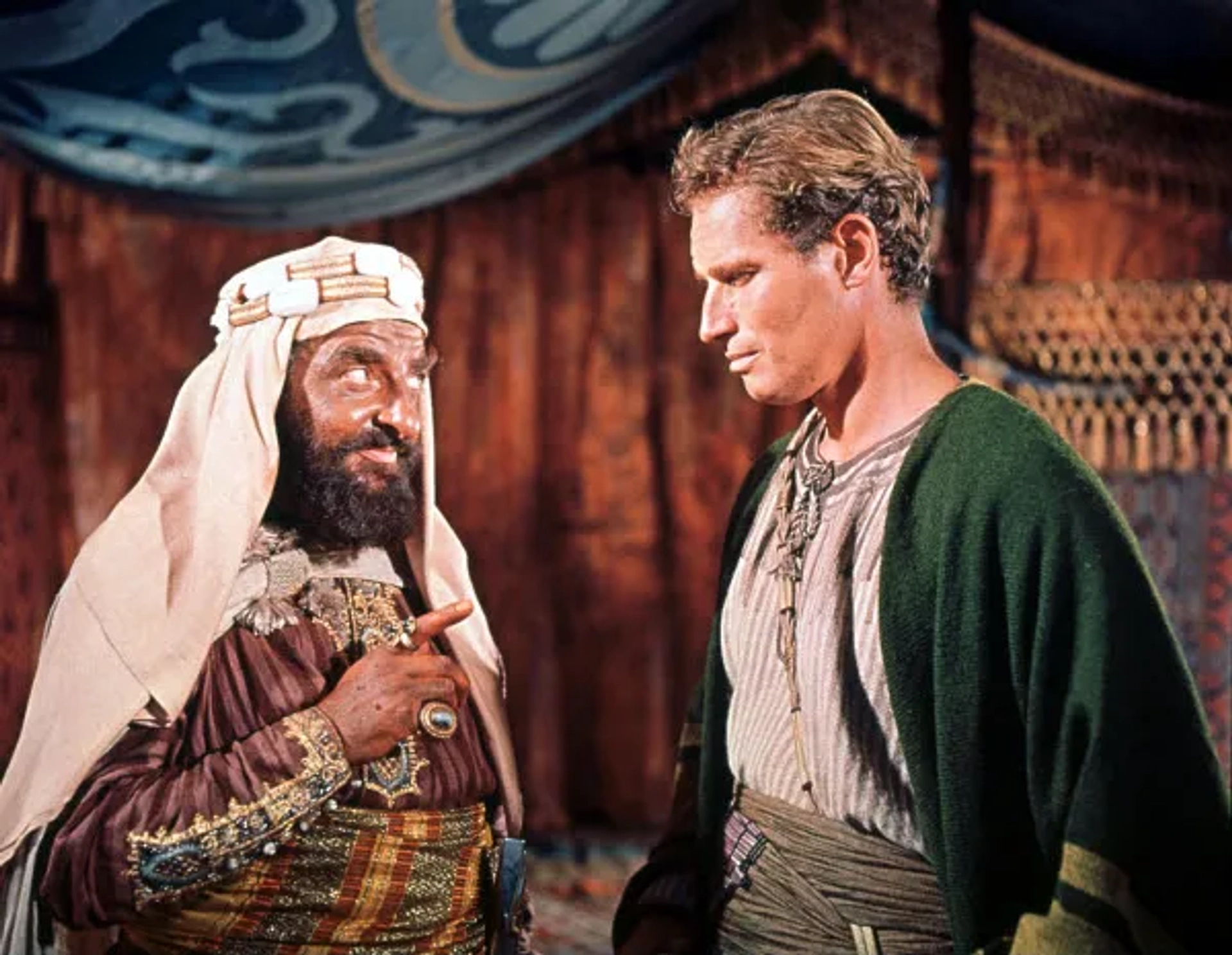 Charlton Heston and Hugh Griffith in Ben-Hur (1959)