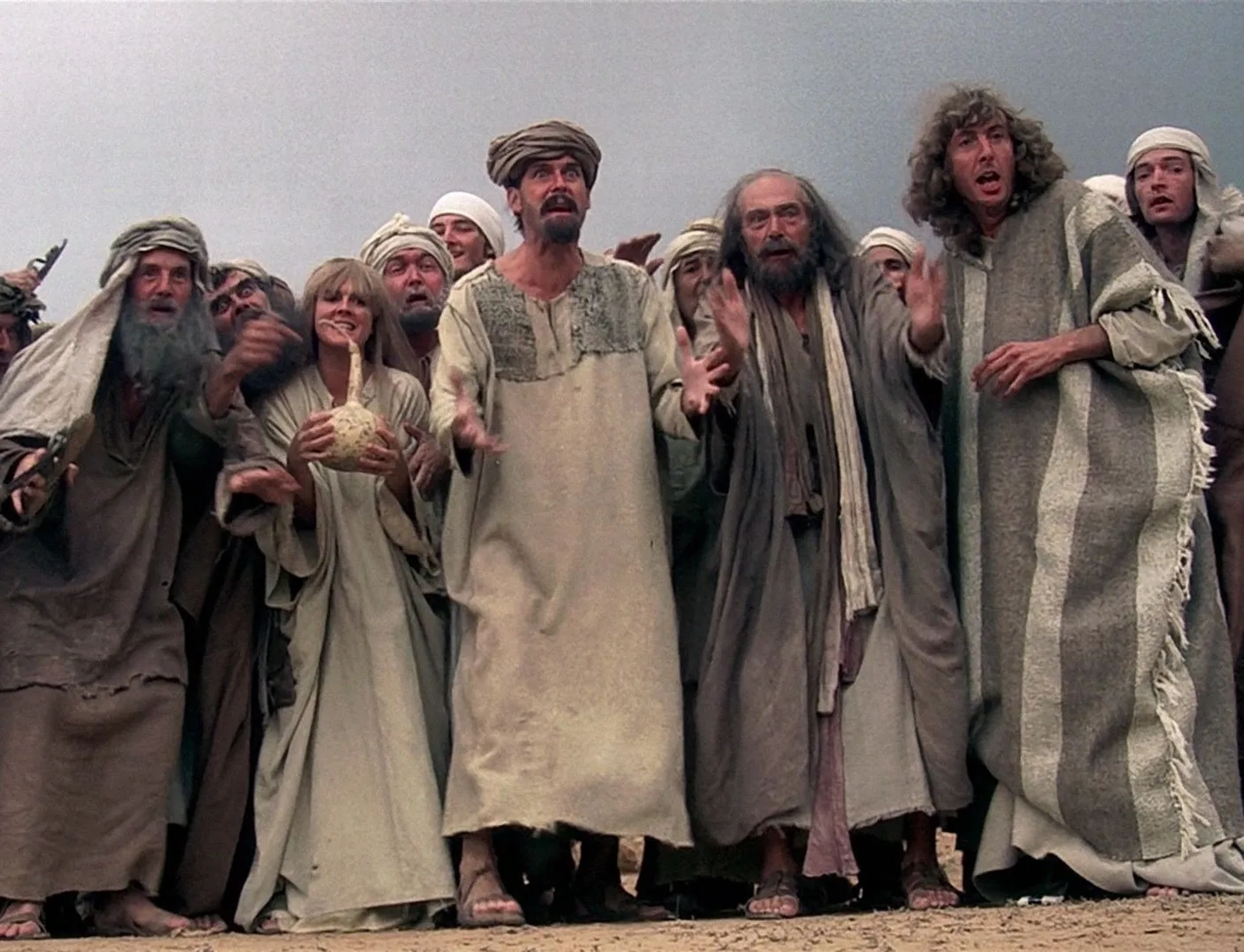 John Cleese, Eric Idle, Michael Palin, Gwen Taylor, and Monty Python in Life of Brian (1979)