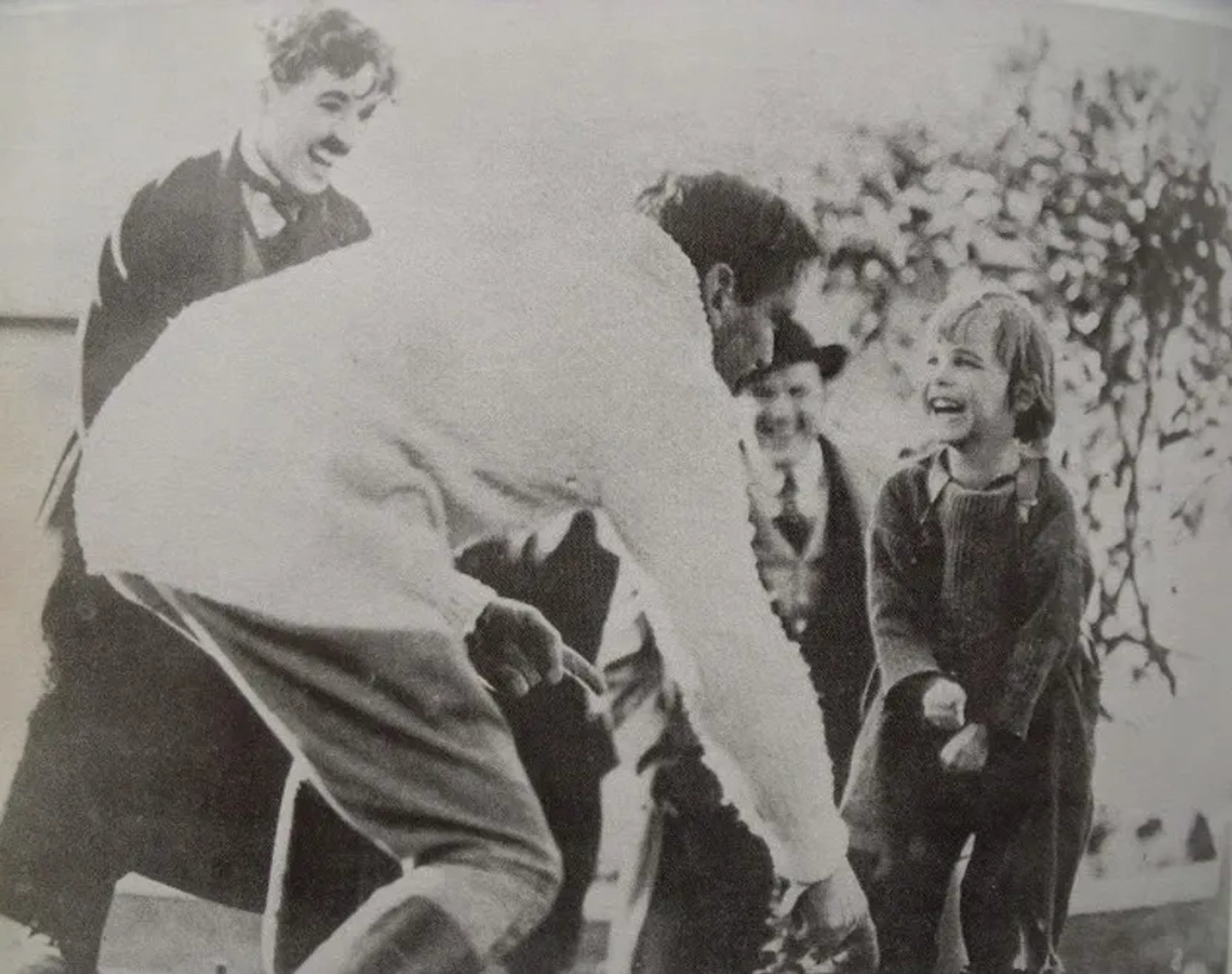 Charles Chaplin, Jackie Coogan, and Douglas Fairbanks in The Kid (1921)