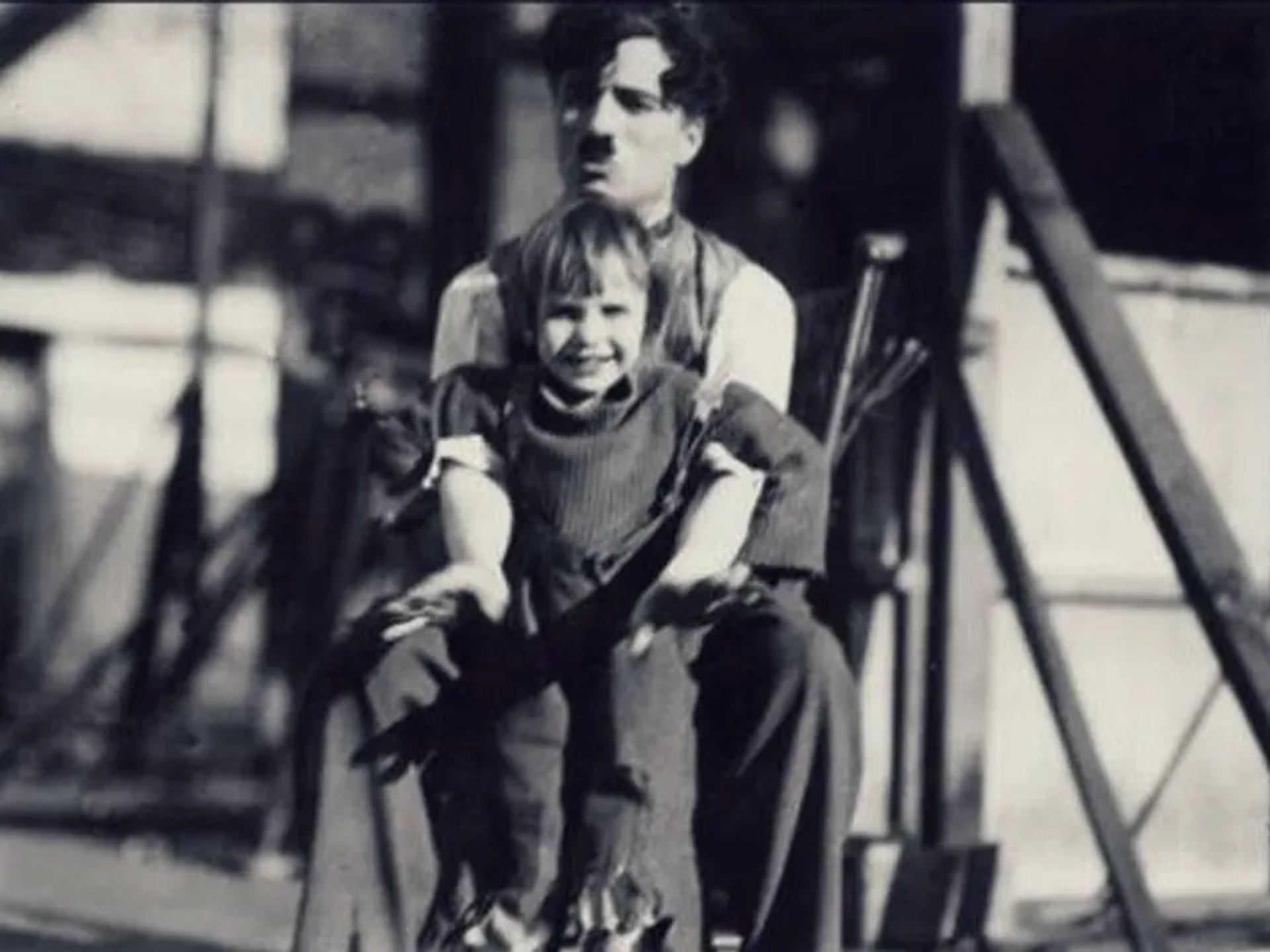 Charles Chaplin and Jackie Coogan in The Kid (1921)