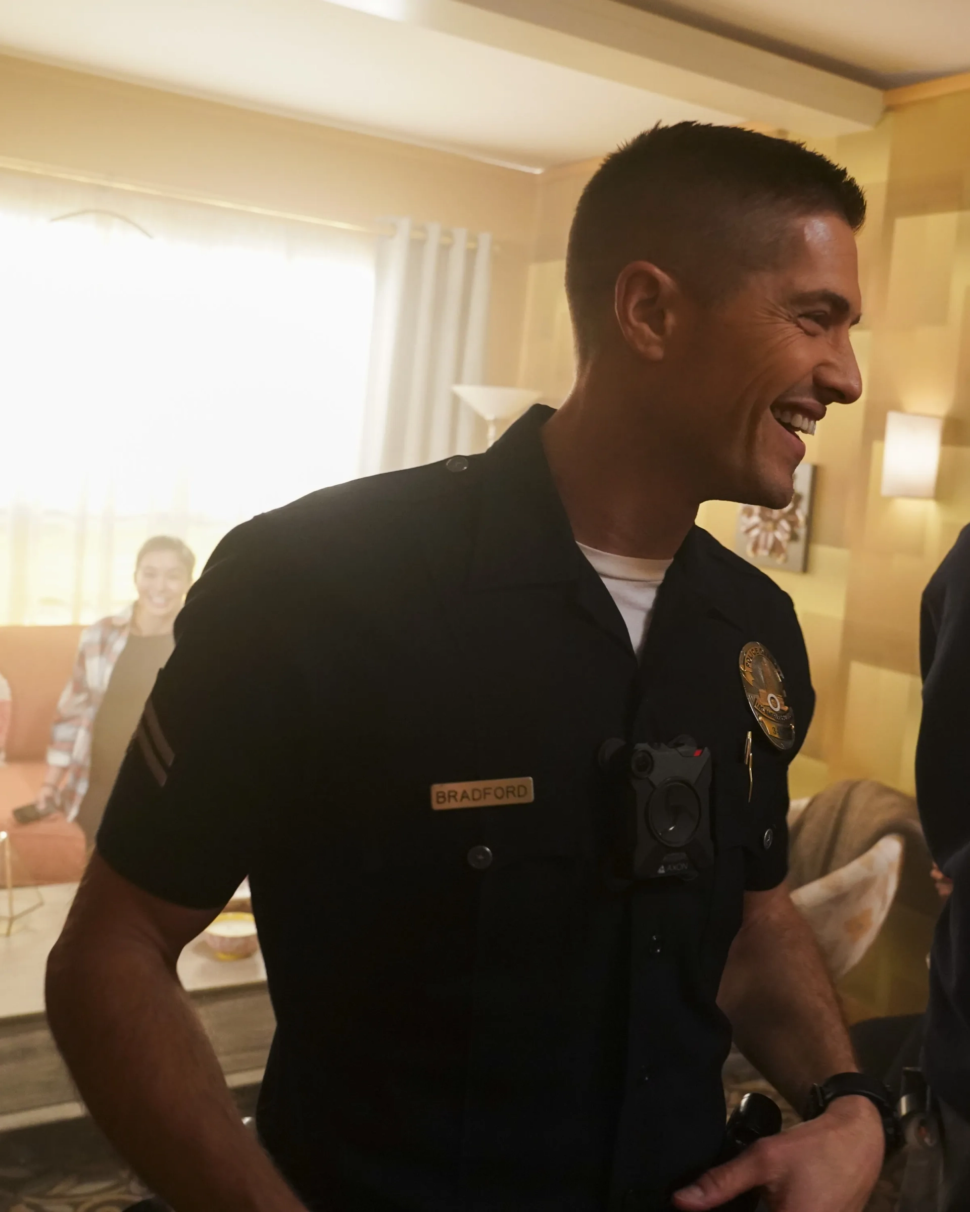 Eric Winter and Madalyn Horcher in The Rookie (2018)