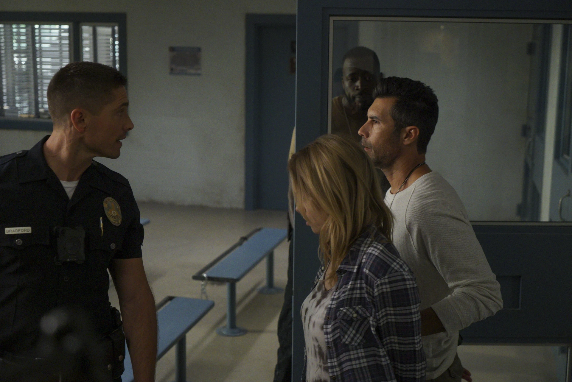 Eric Winter, David DeSantos, Mircea Monroe, and Demetrius Grosse in The Rookie (2018)