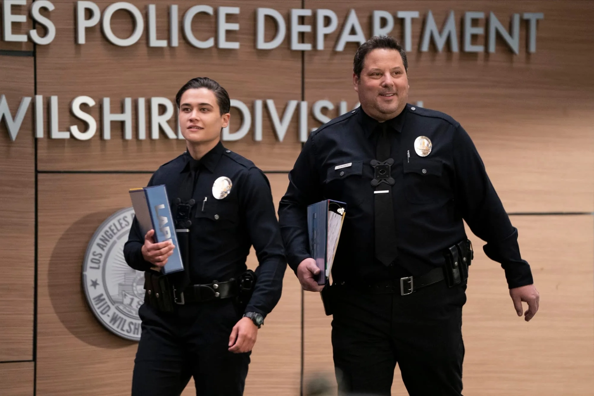 Greg Grunberg and Katy M. O'Brian in The Rookie: New Blood (2021)