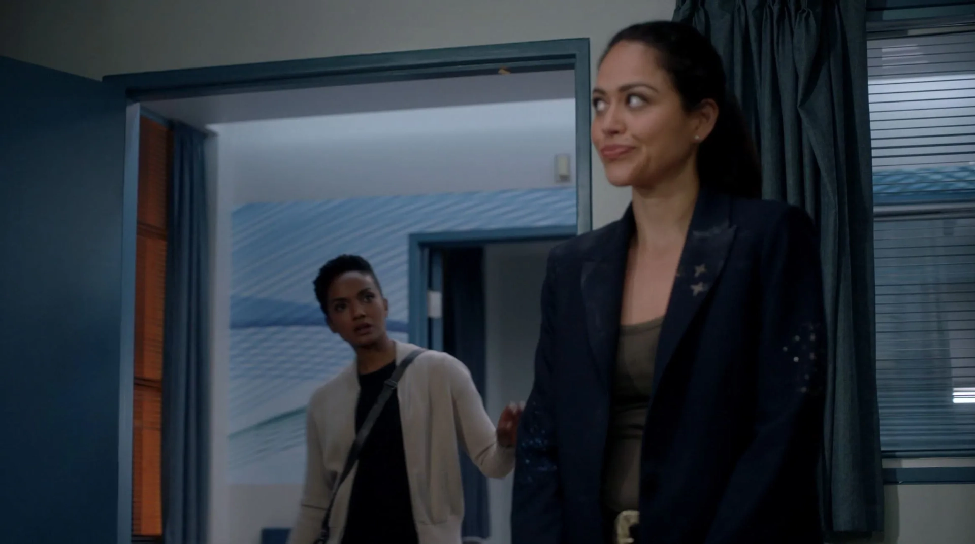 Alyssa Diaz and Mekia Cox in The Rookie: Fire Fight (2021)