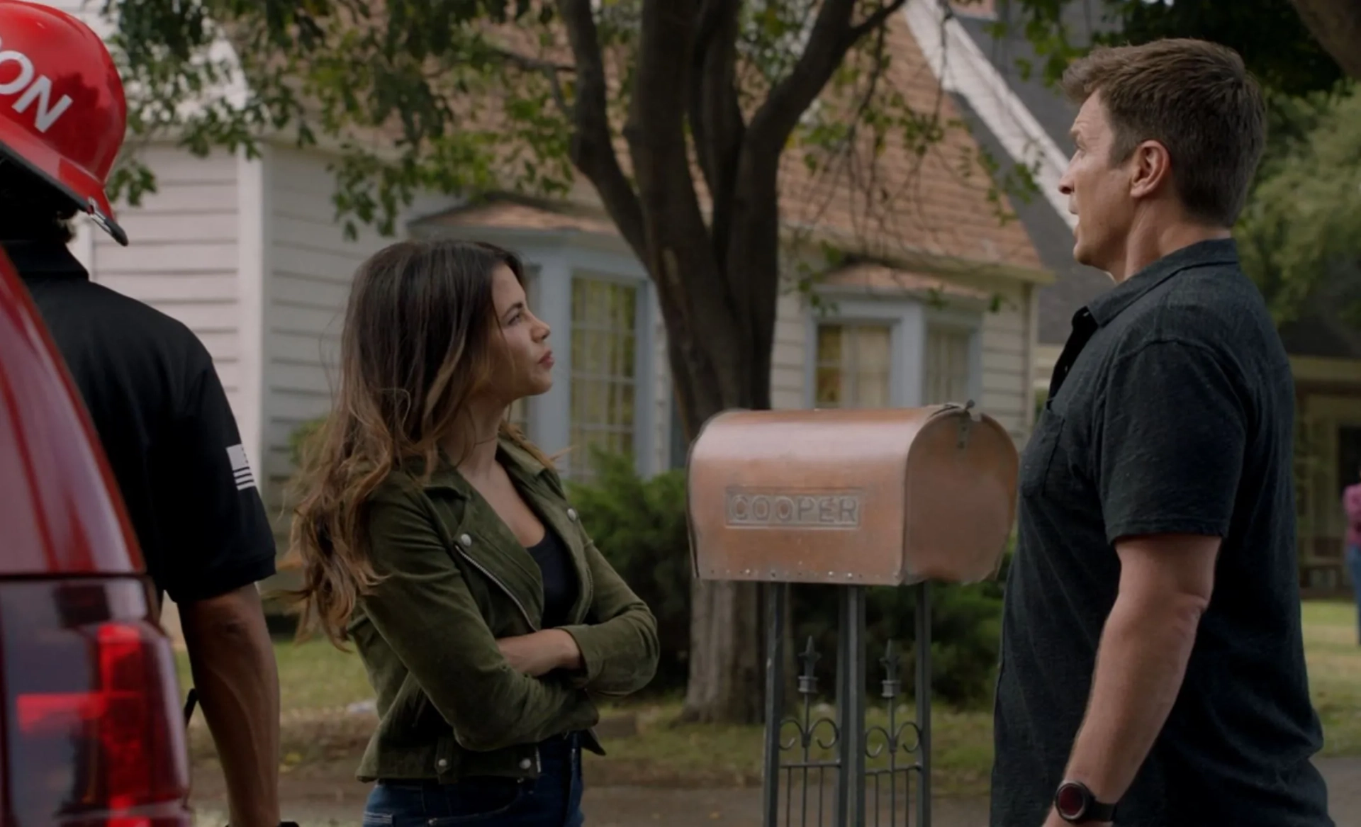 Nathan Fillion and Jenna Dewan in The Rookie: In the Line of Fire (2021)