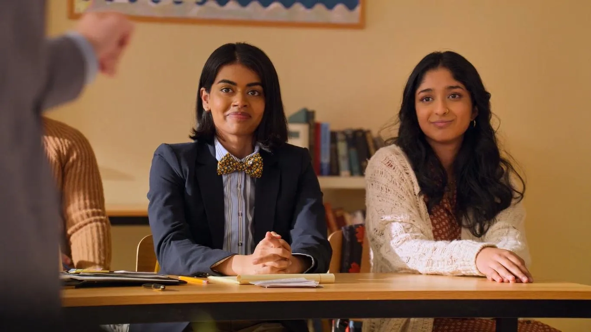 Maitreyi Ramakrishnan and Megan Suri in Never Have I Ever (2020)