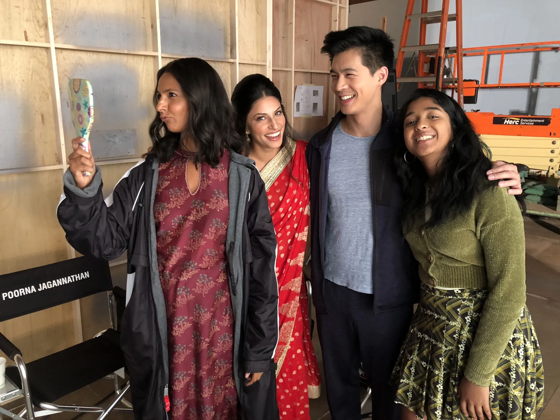 Maitreyi Ramakrishnan, Poorna Jagannathan, Richa Moorjani, and Eddie Liu in Never Have I Ever (2020)