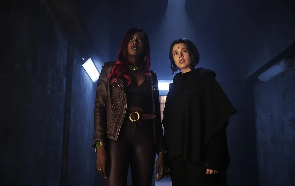 Anna Diop and Teagan Croft in Titans (2018)