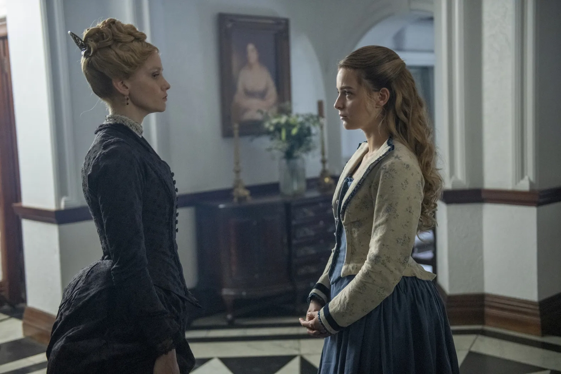 Celine Buckens and Joanna Vanderham in Warrior: If You Don't See Blood, You Didn't Come to Play (2020)