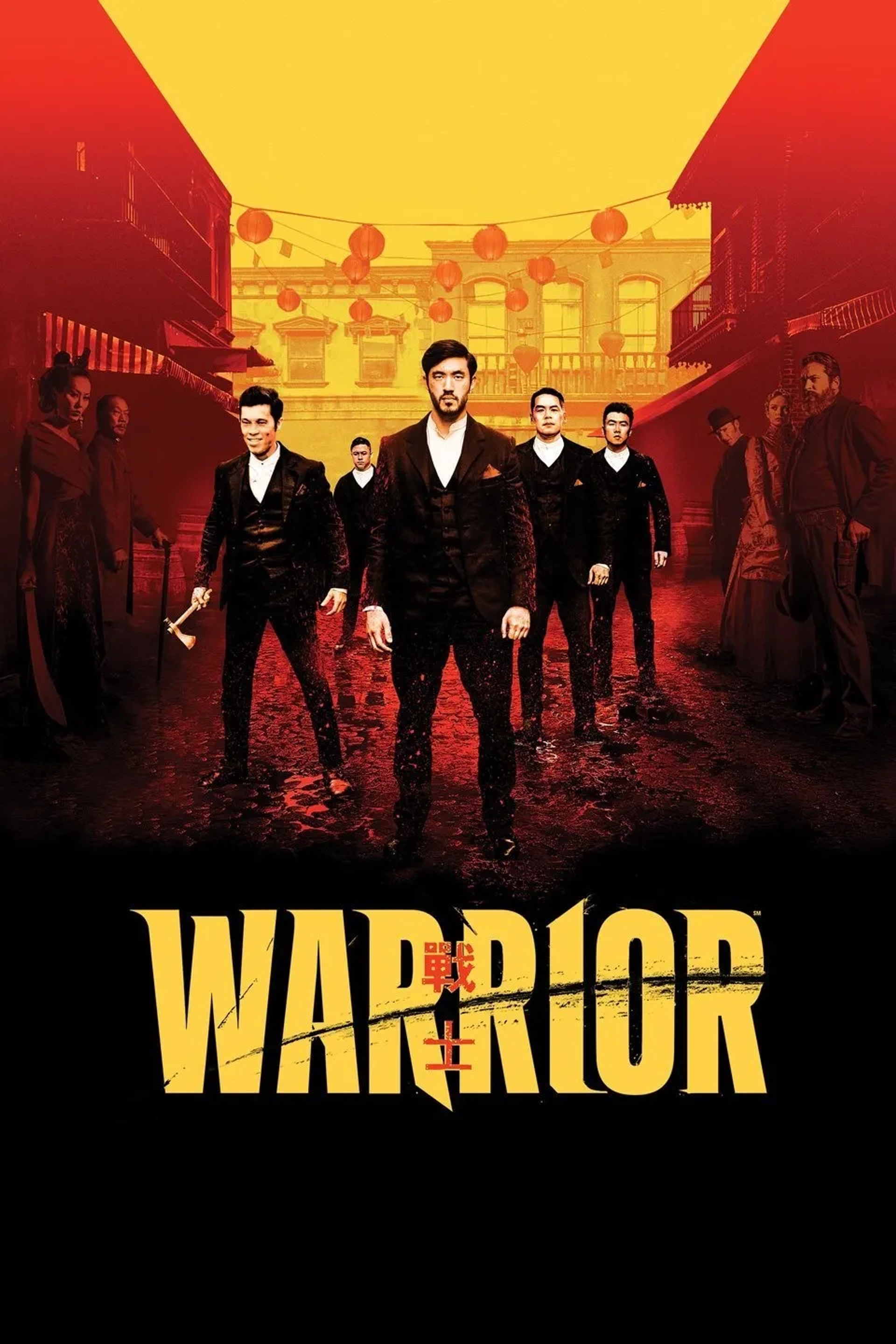 Jason Tobin, Perry Yung, Kieran Bew, Olivia Cheng, Rich Ting, Andrew Koji, Joanna Vanderham, and Tom Weston-Jones in Warrior (2019)