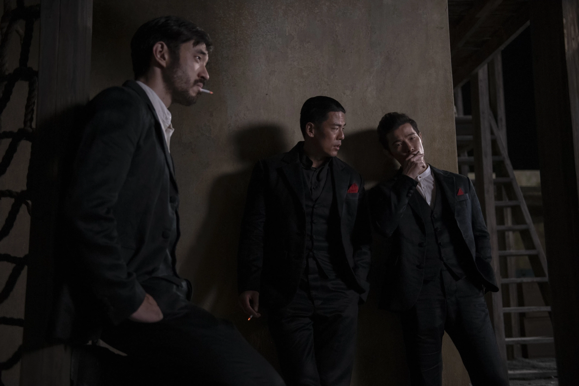 Still of Andrew Koji, Rich Ting and Jason Tobin in Warrior (2019)