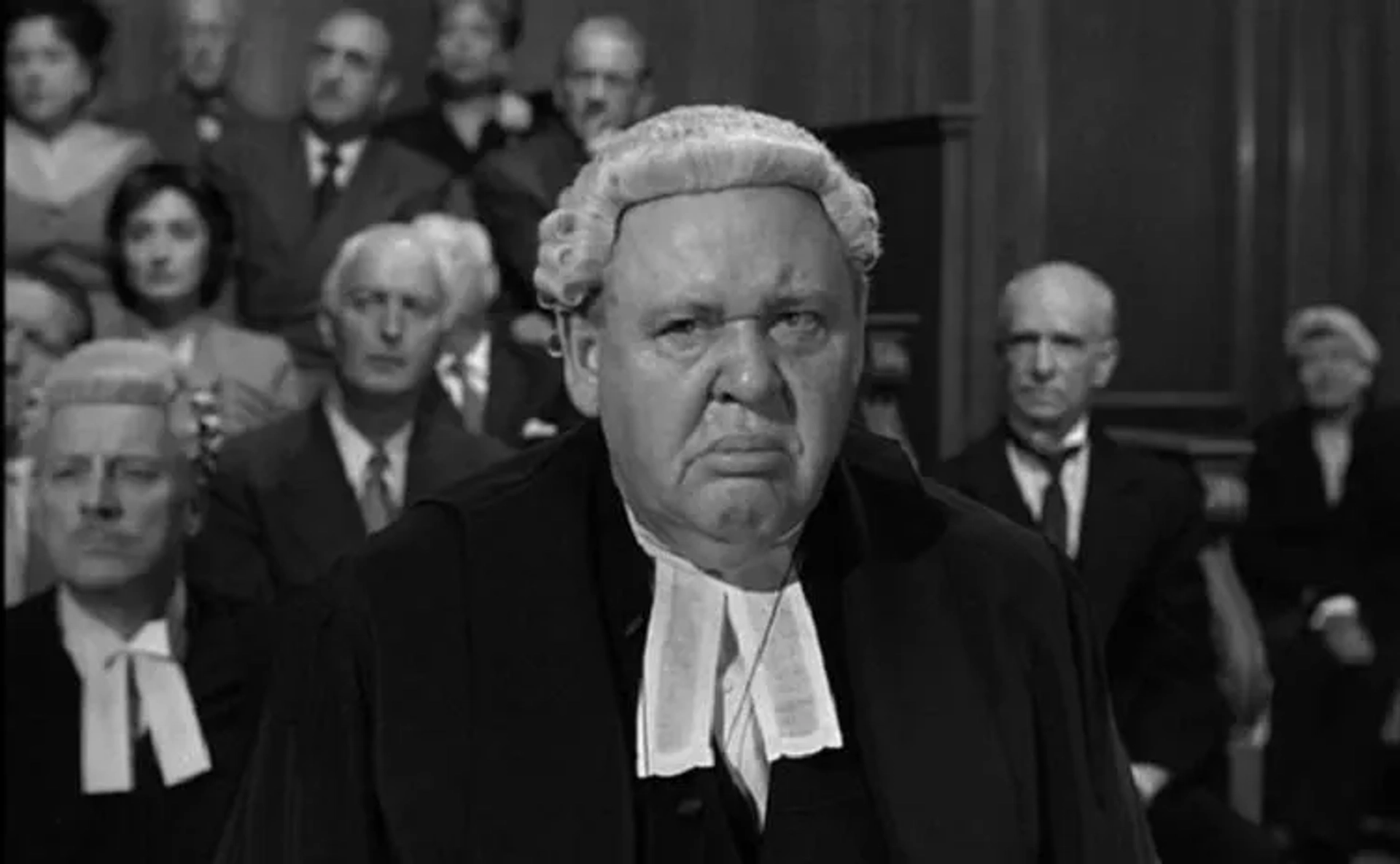 Charles Laughton and Ian Wolfe in Witness for the Prosecution (1957)