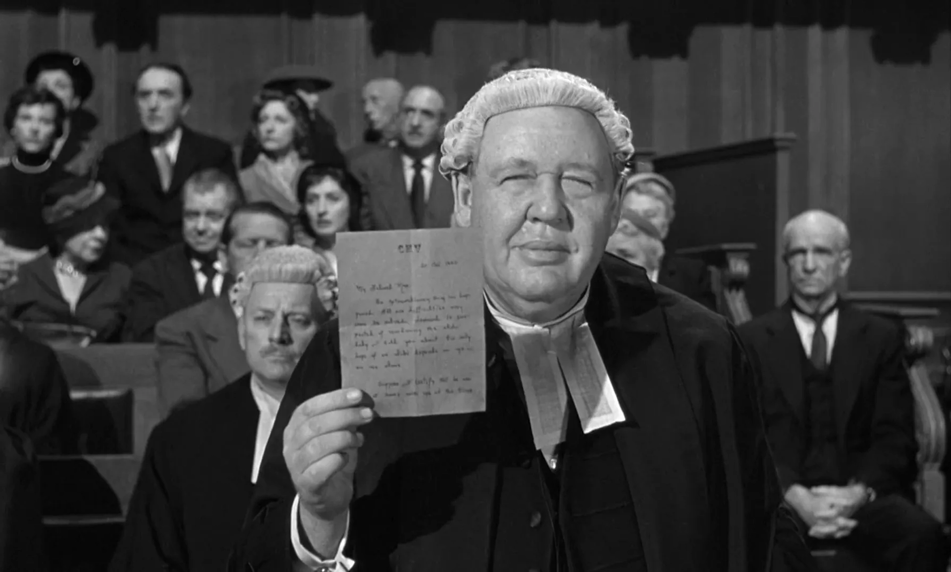 Charles Laughton and Ian Wolfe in Witness for the Prosecution (1957)