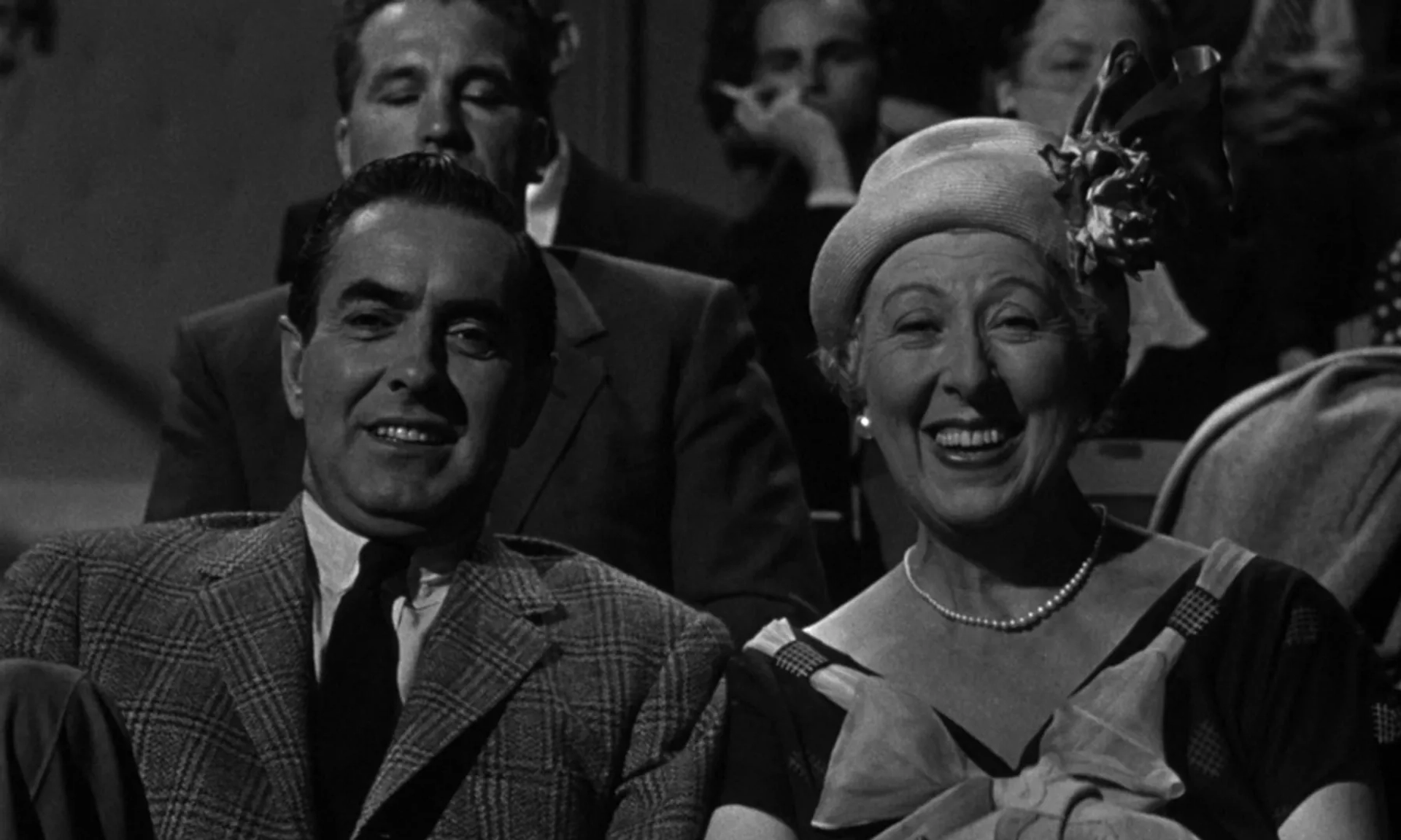 Tyrone Power and Norma Varden in Witness for the Prosecution (1957)