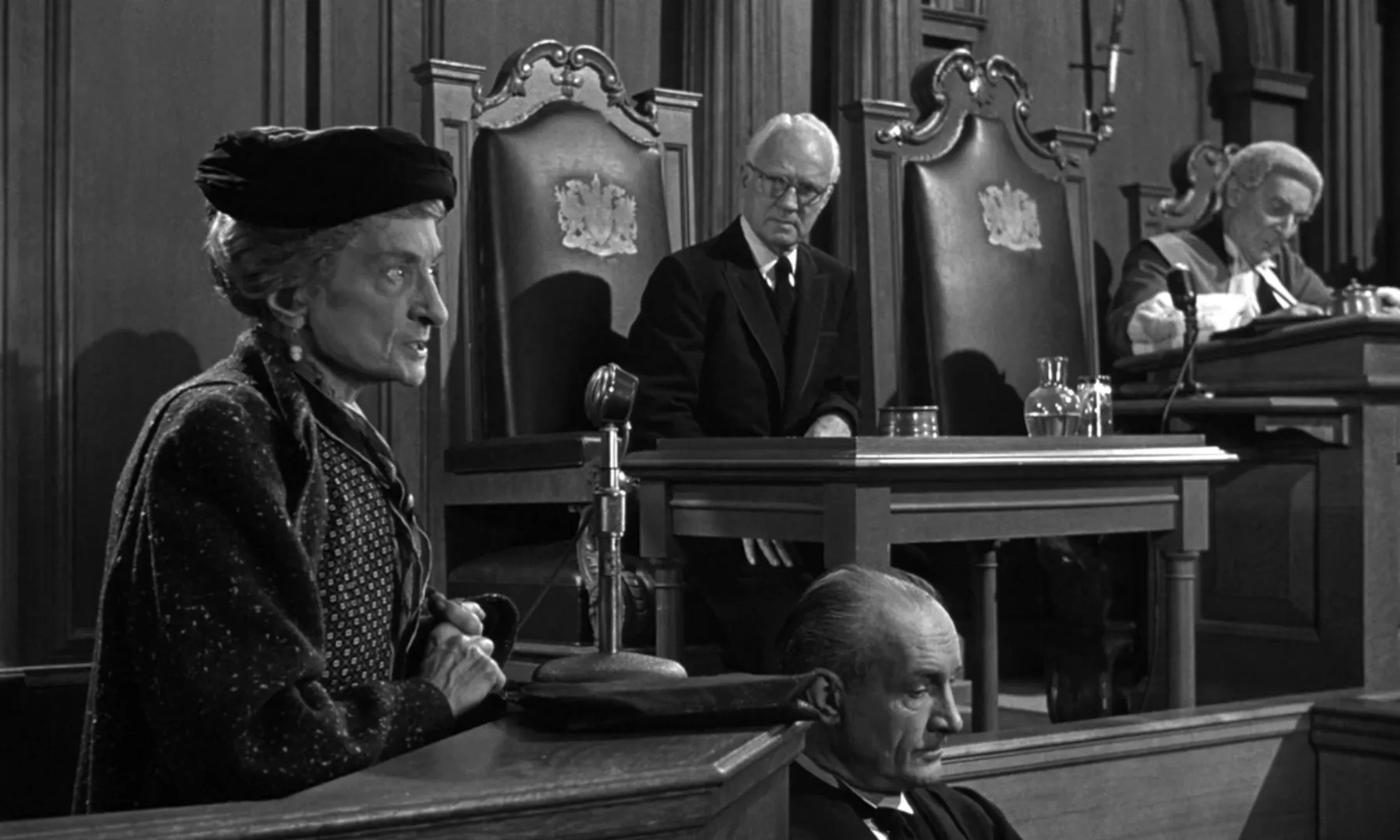 Francis Compton and Una O'Connor in Witness for the Prosecution (1957)