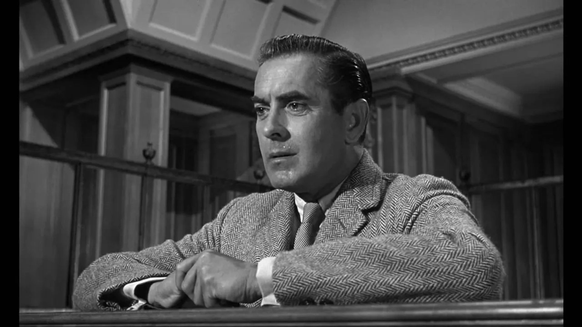 Tyrone Power in Witness for the Prosecution (1957)