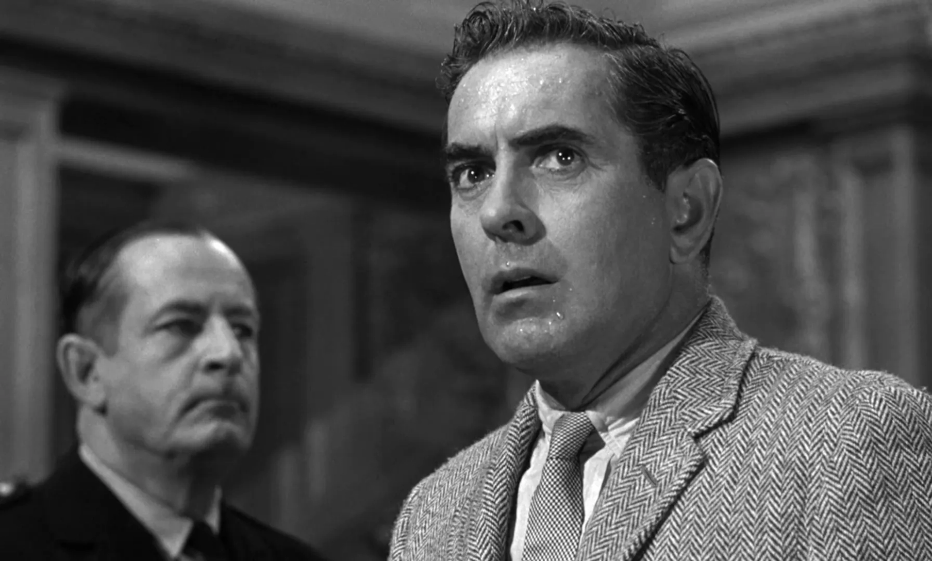 Tyrone Power in Witness for the Prosecution (1957)