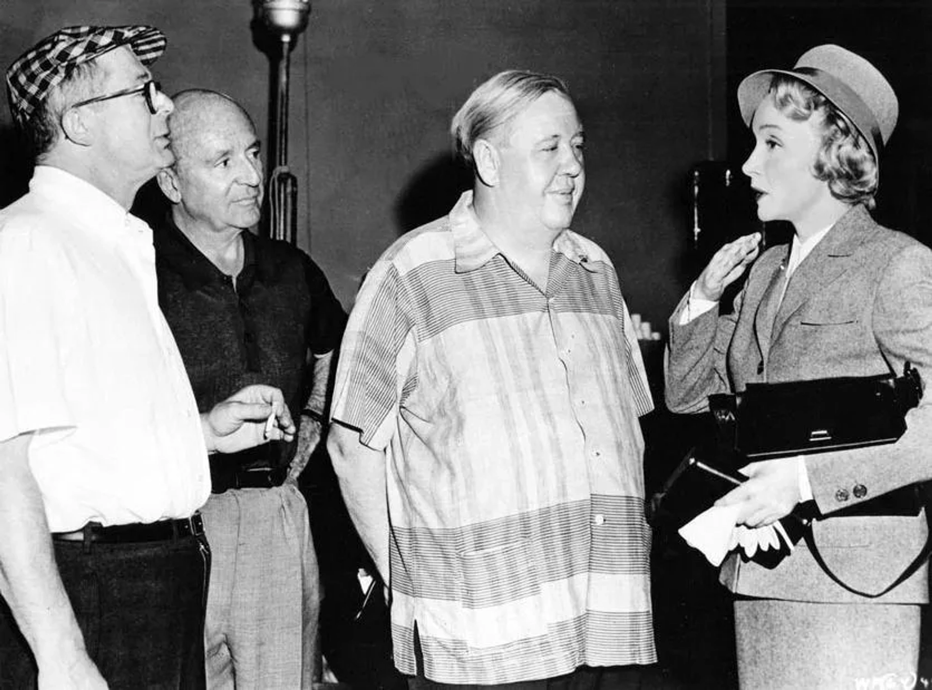 Marlene Dietrich, Billy Wilder, and Charles Laughton in Witness for the Prosecution (1957)