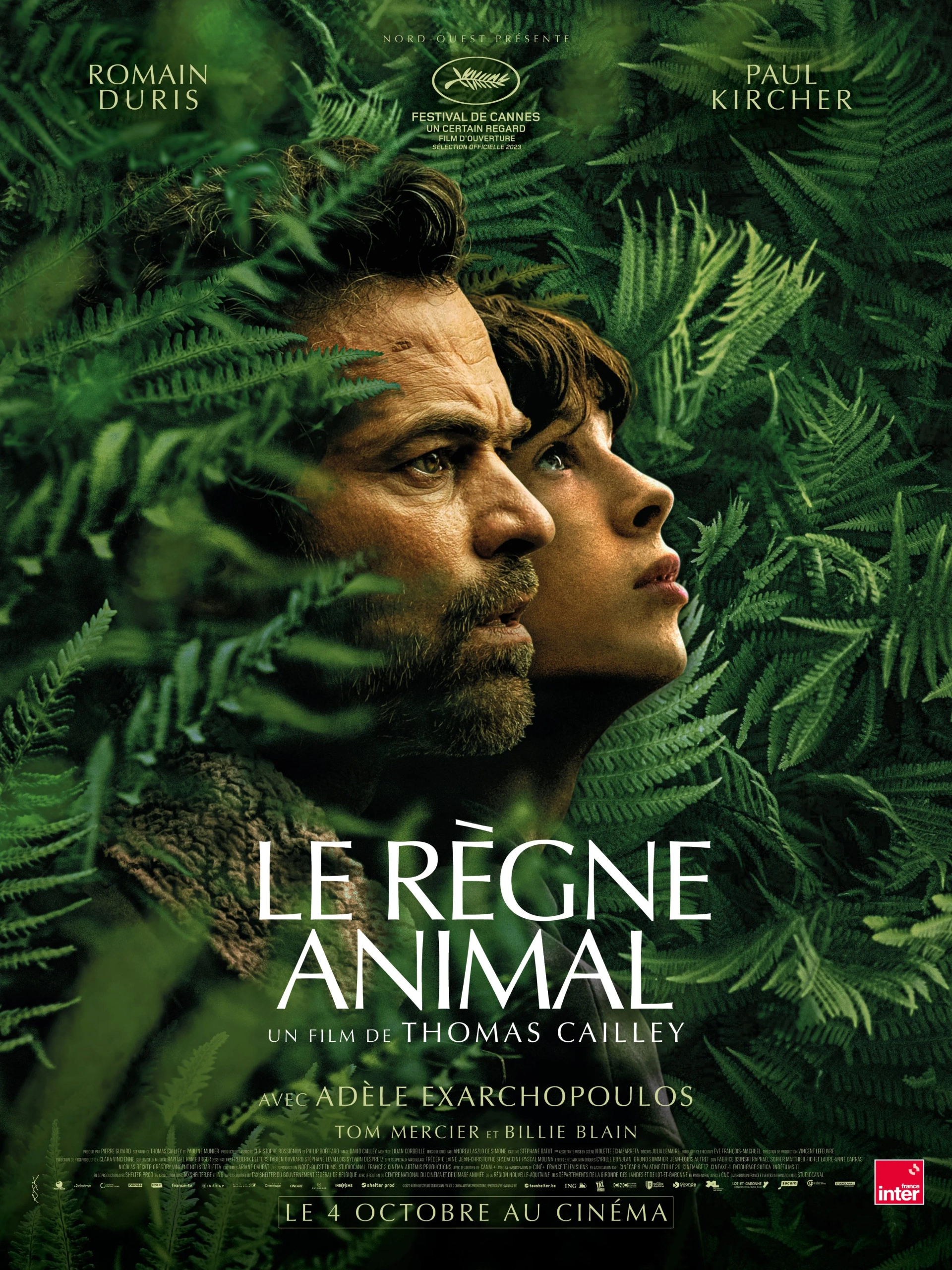 Romain Duris and Paul Kircher in The Animal Kingdom (2023)