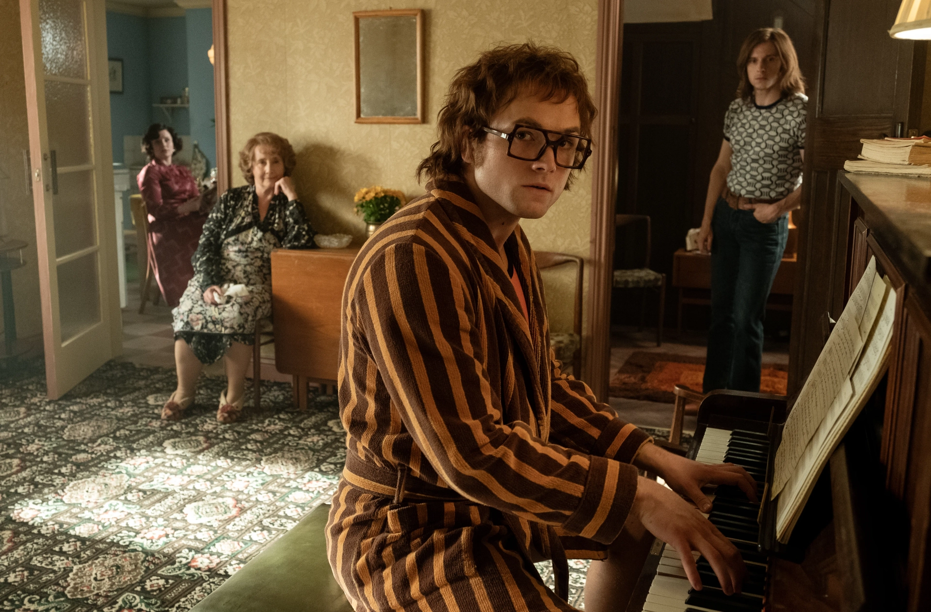 Jamie Bell, Bryce Dallas Howard, Gemma Jones, and Taron Egerton in Rocketman (2019)